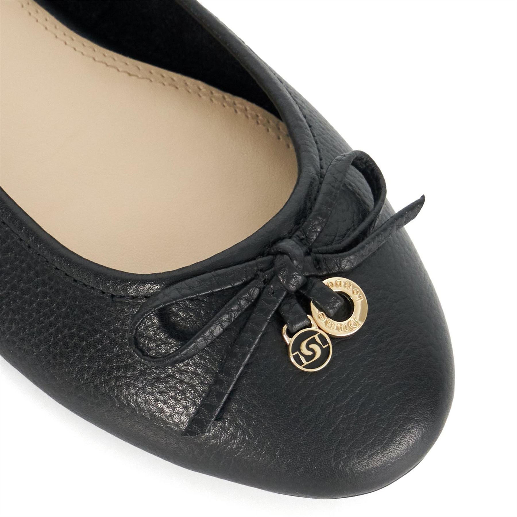 Dune London Harpington Round Toe Textured Mules