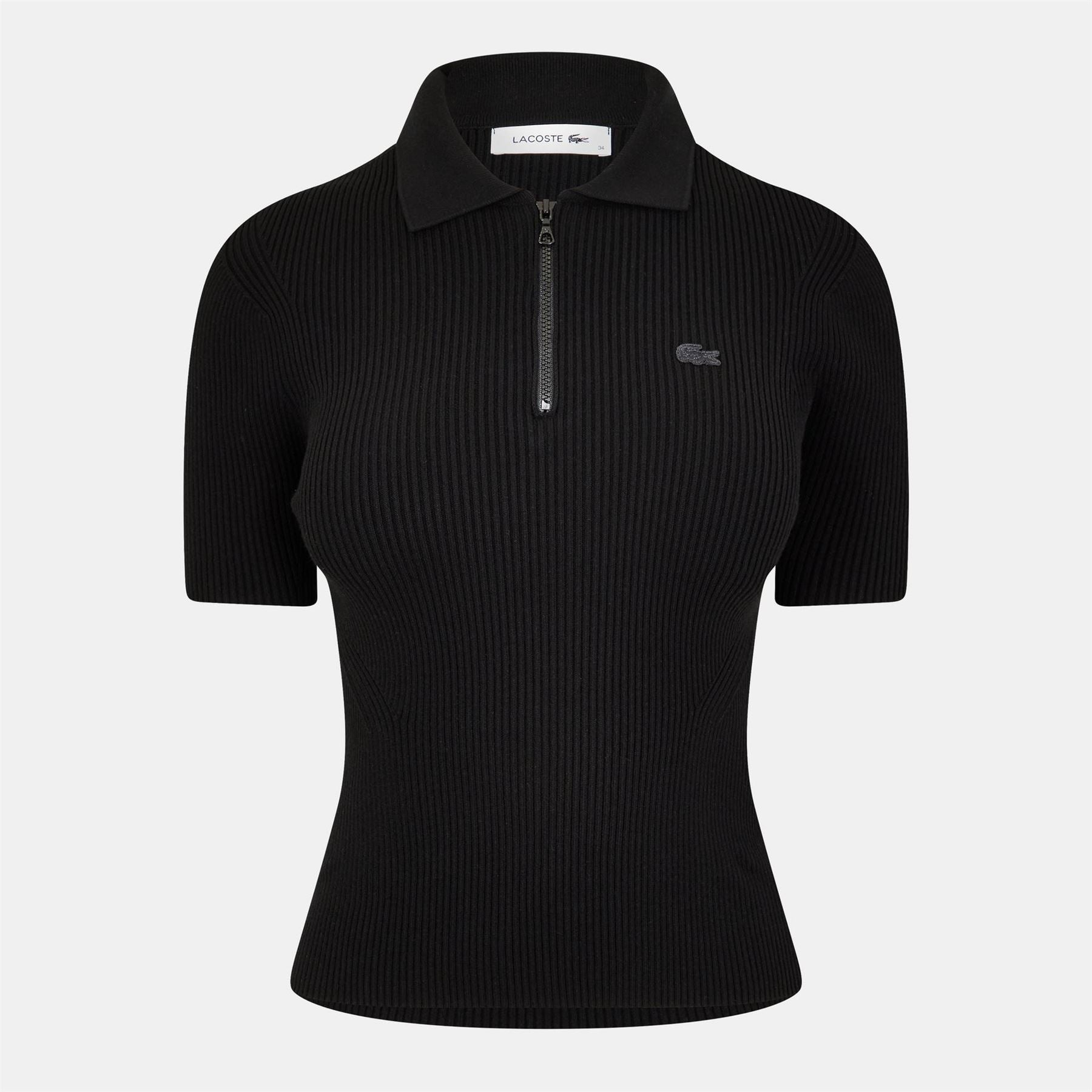 Lacoste Zip Neck Slim Fit Short Sleeve T-Shirt