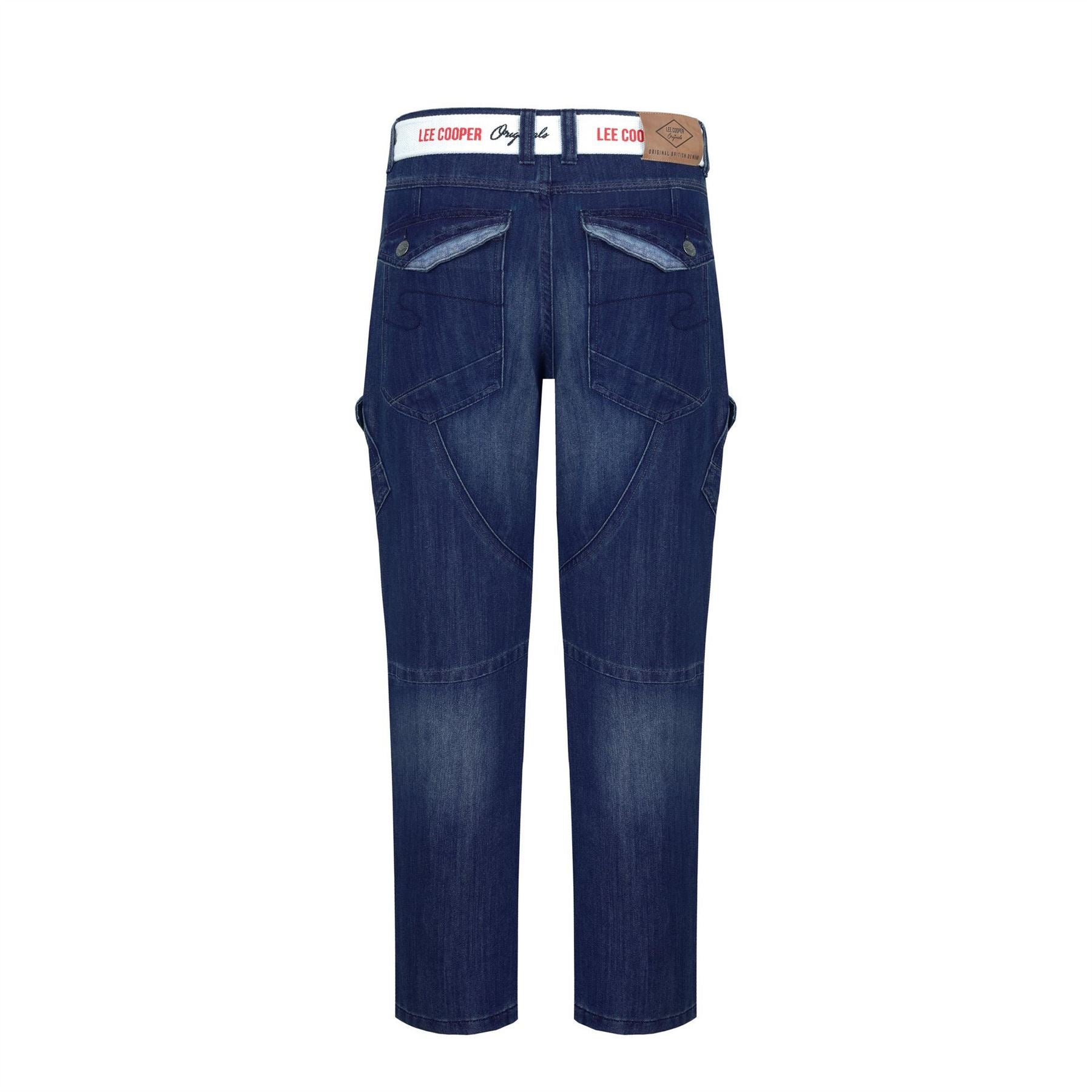 Lee Cooper Mens Belted Cargo Jeans