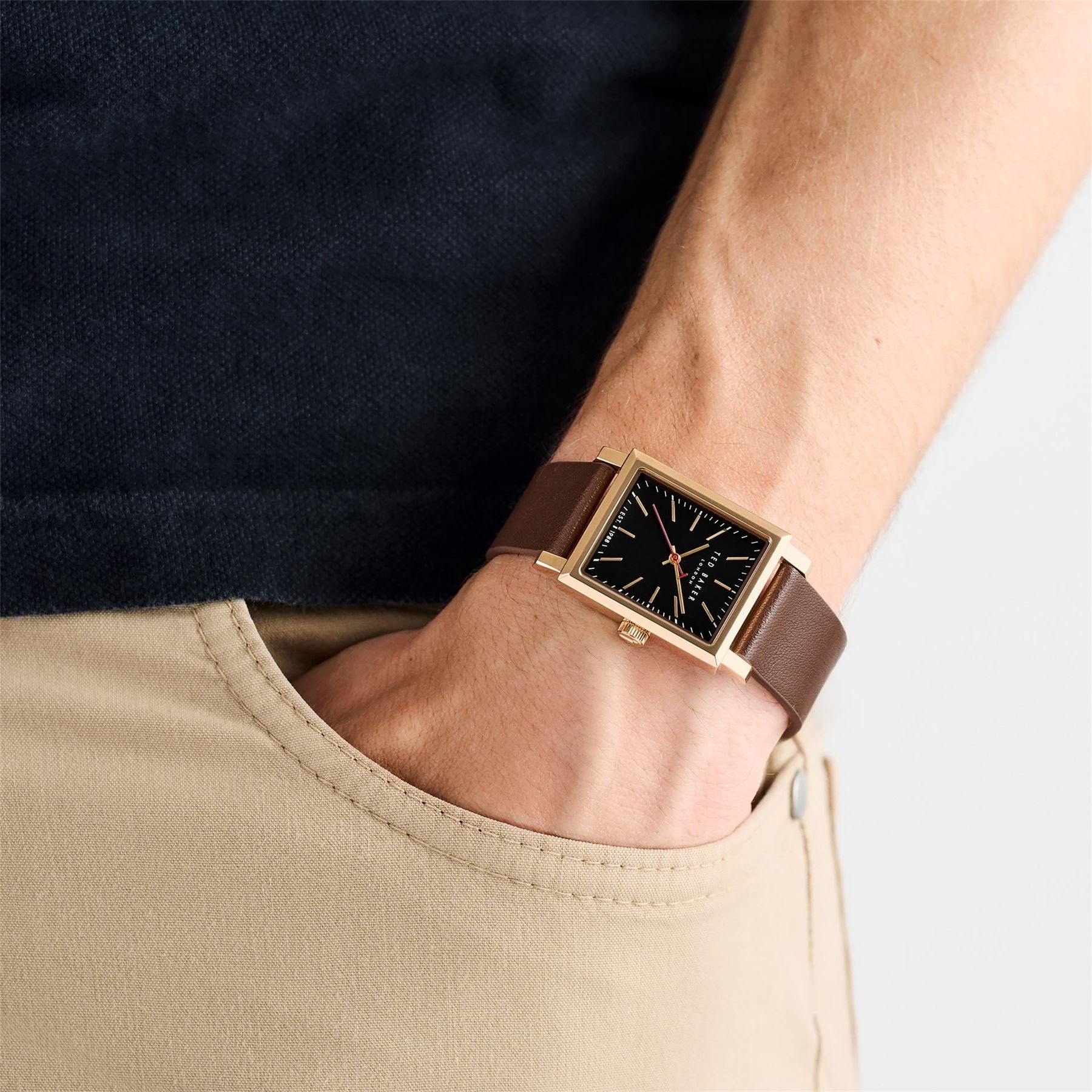Ted Baker Jaareth Sn62 Leather Single Wrap Strap Dress Analogue Watch