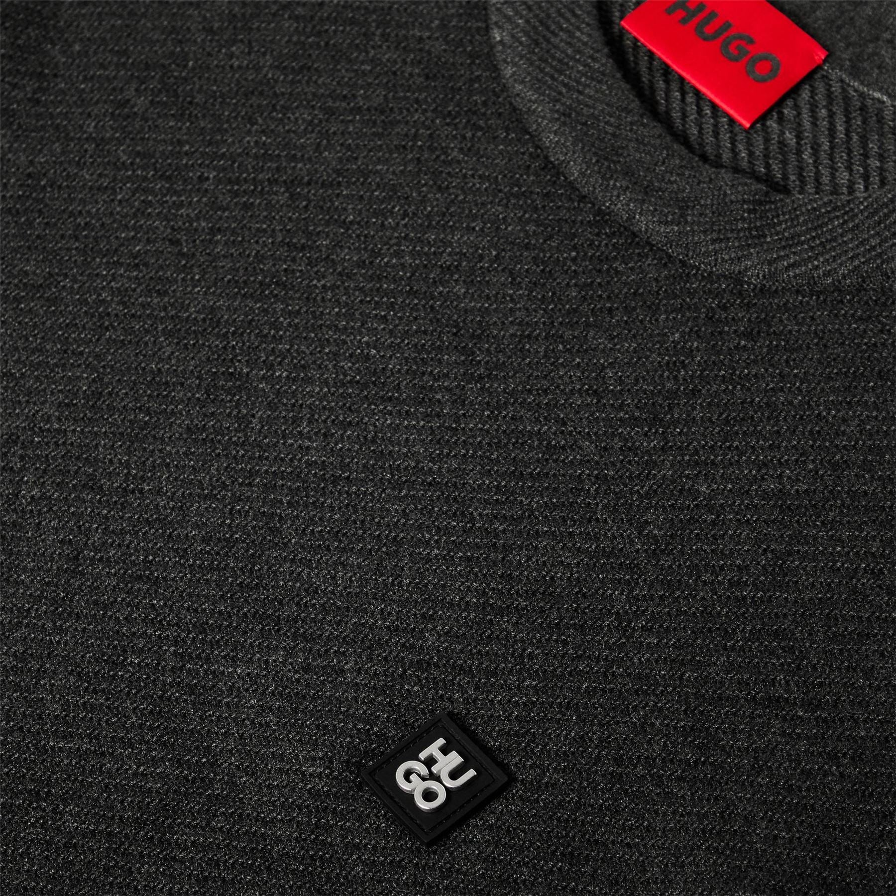 Hugo HUGO Crew Neck Wool Jumper with Logo Detail (Setal)