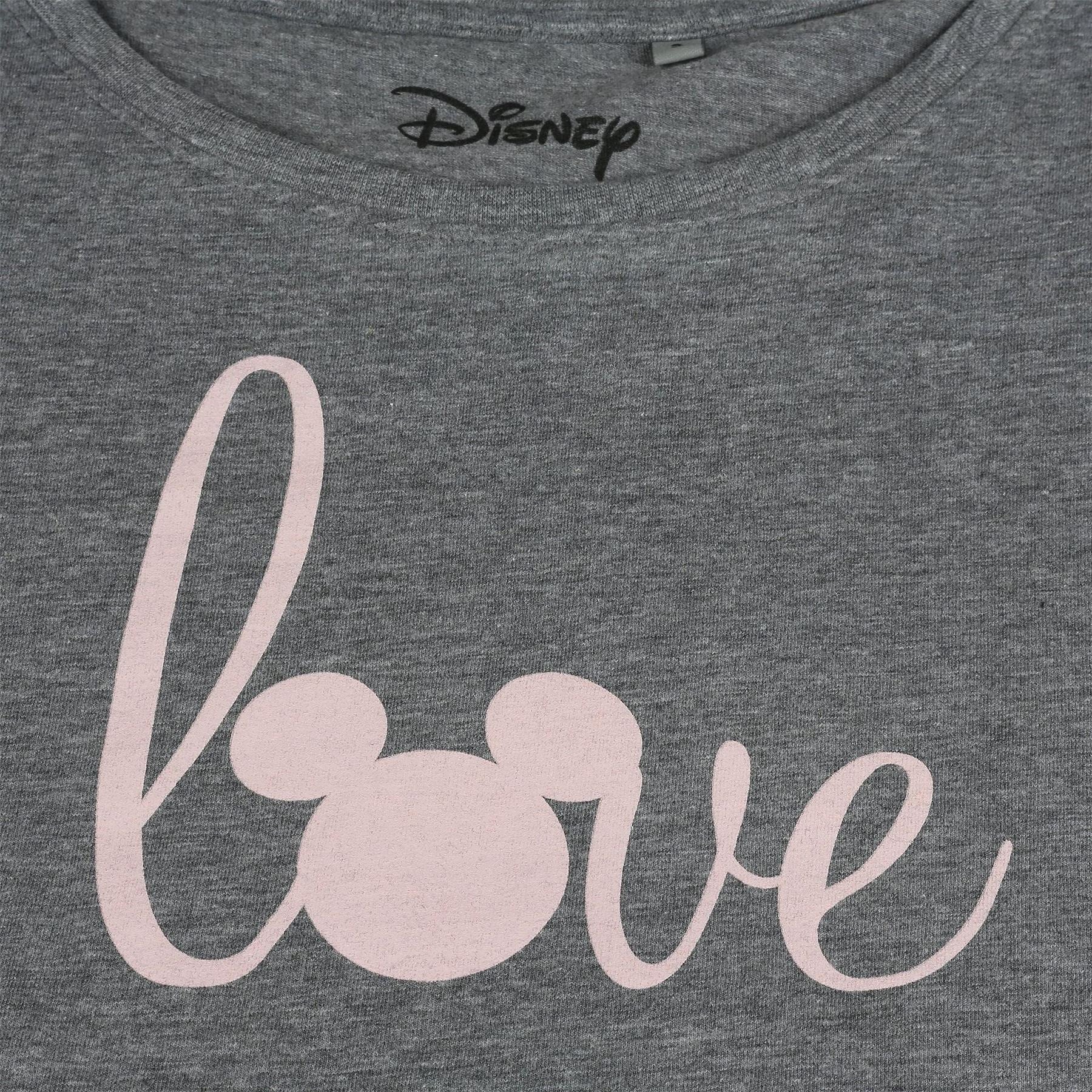 Disney Mickey Mouse Heart Graphic Rolled Cuff T-Shirt