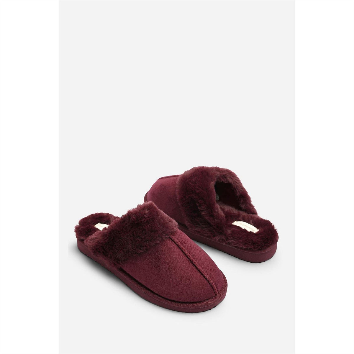 Wheres That From Leopard Faux Fur Trim Mule Slipper