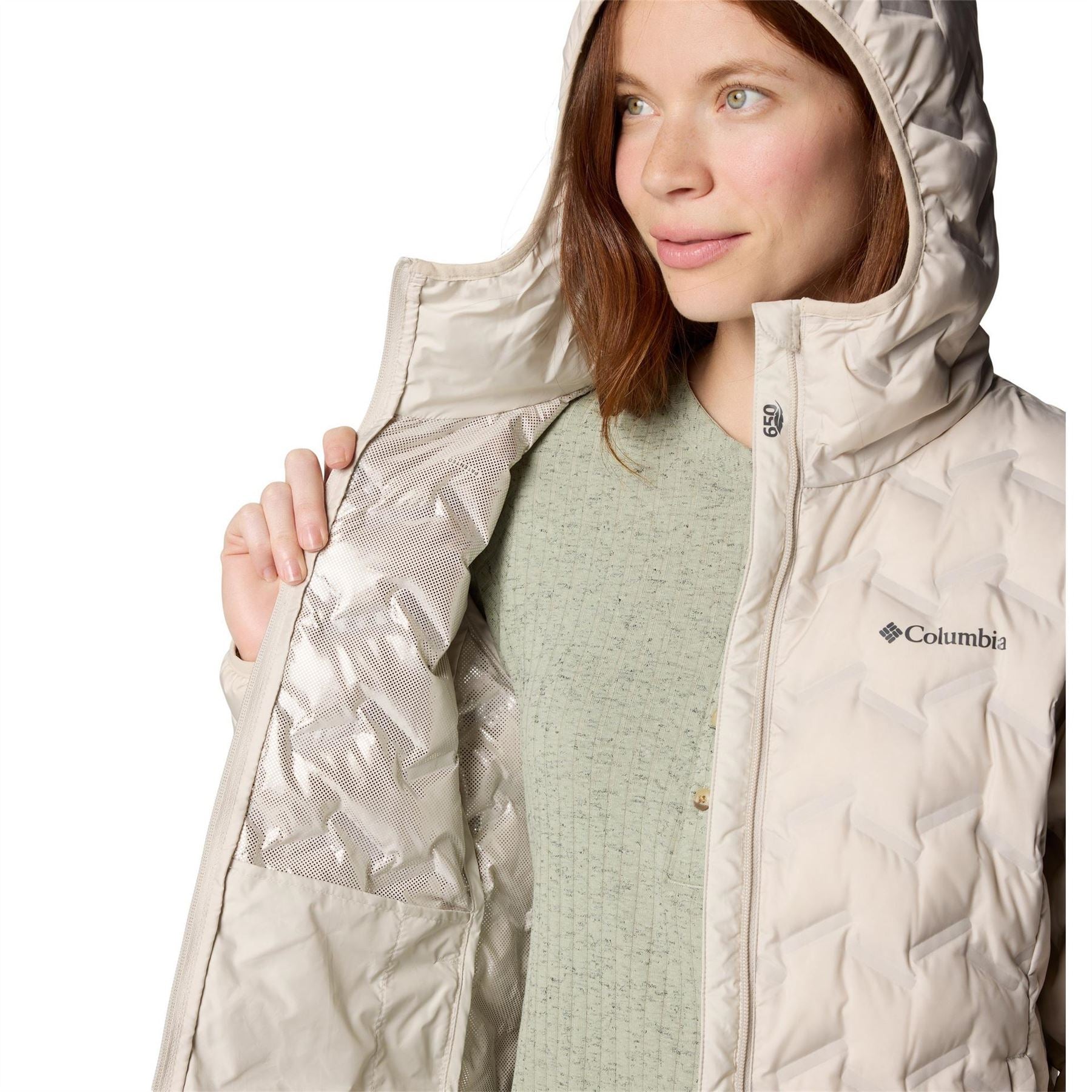 Columbia Delta Ridge 650 Fill Down Weather Resistant Long Down Jacket