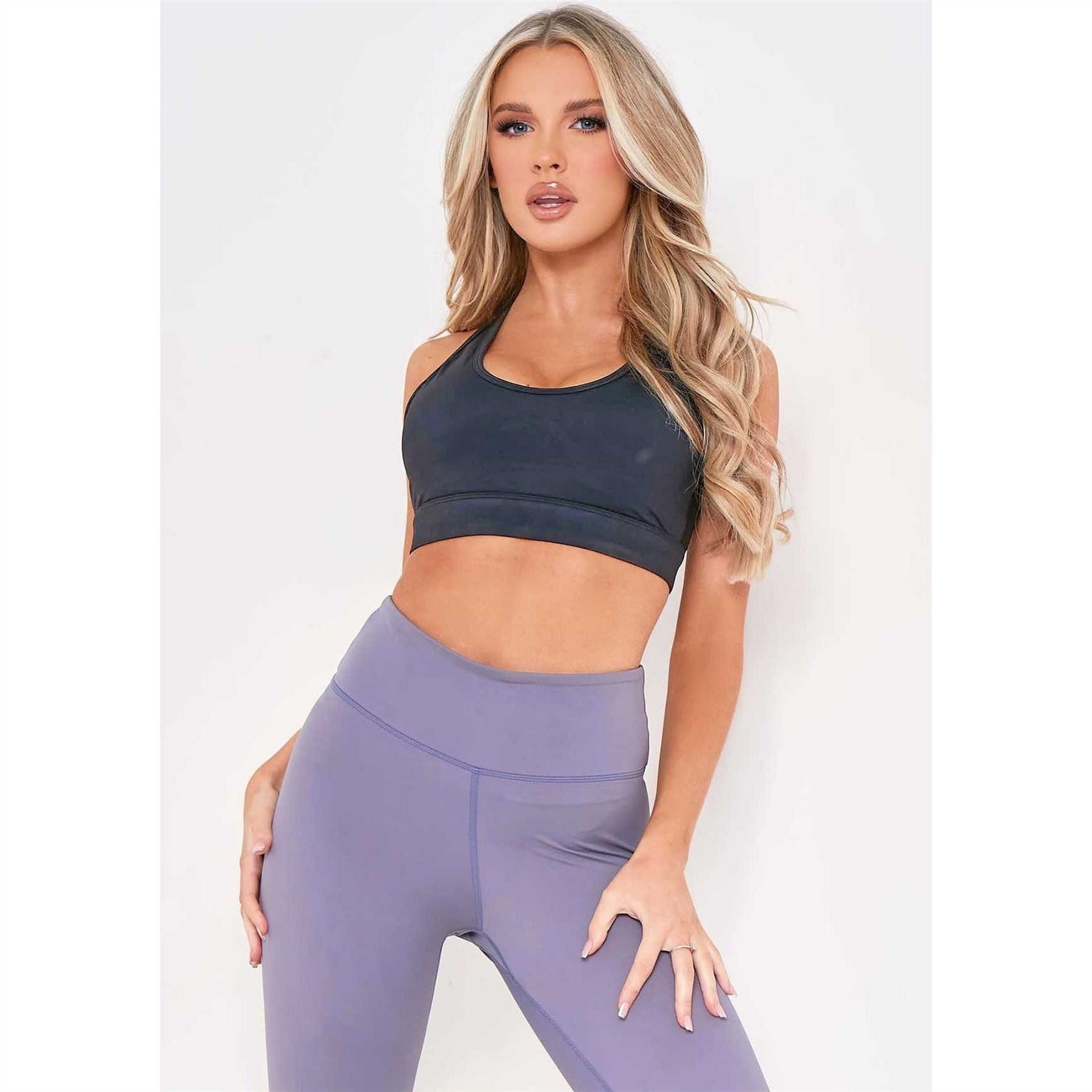 Missy Empire Empire Mesh Panel Gym Crop Top