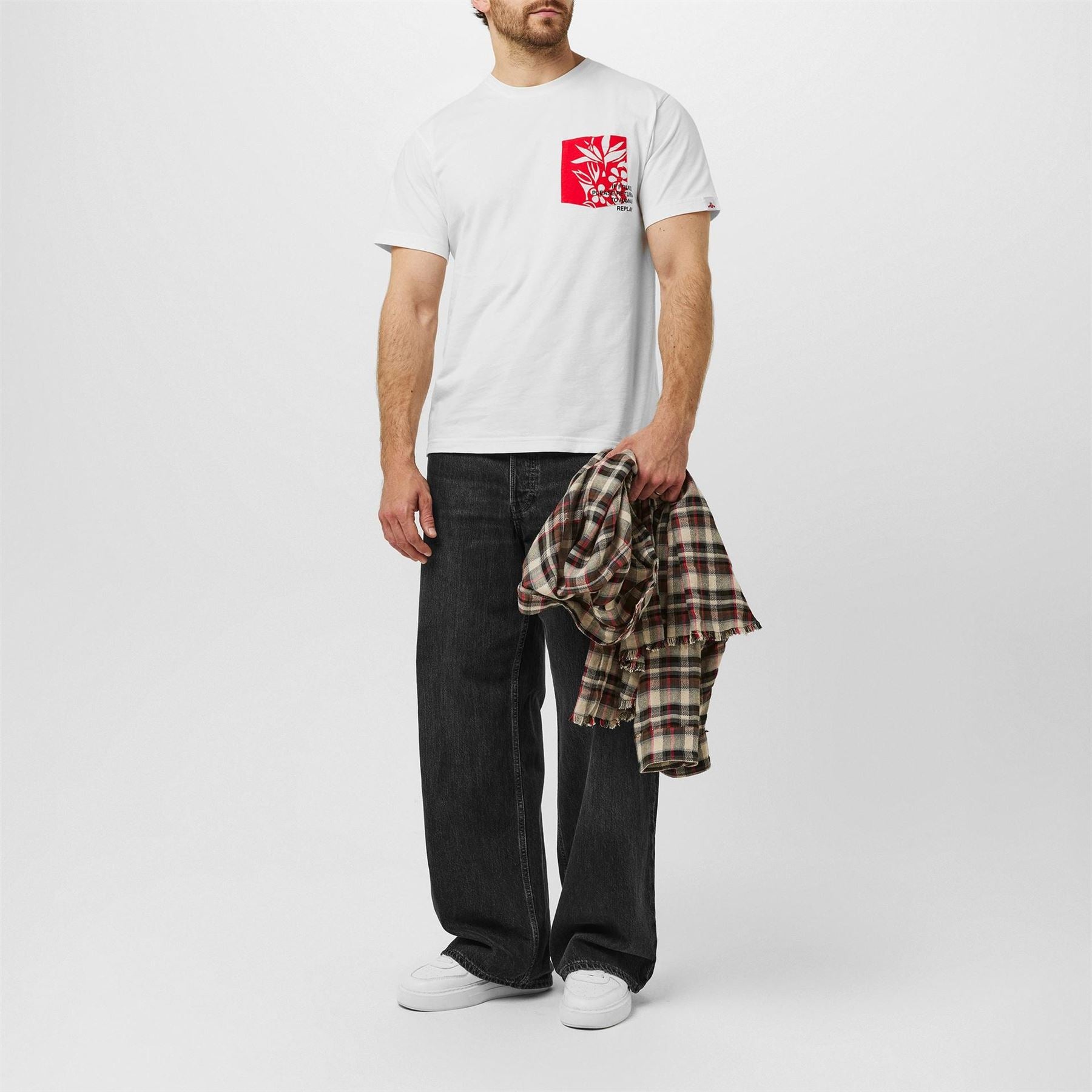 Replay Hawaiian Pocket Regular Fit T-Shirt