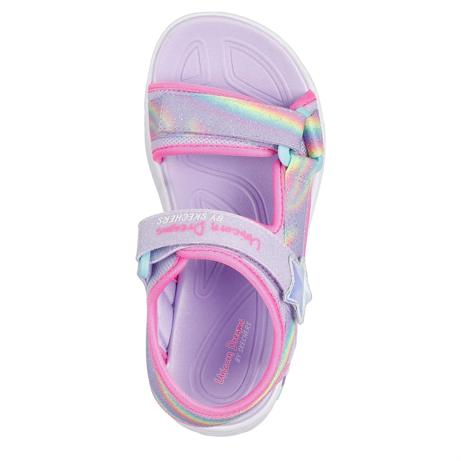 Skechers Lighted Unicorn Dreams Sandal Flat Sandals Girls