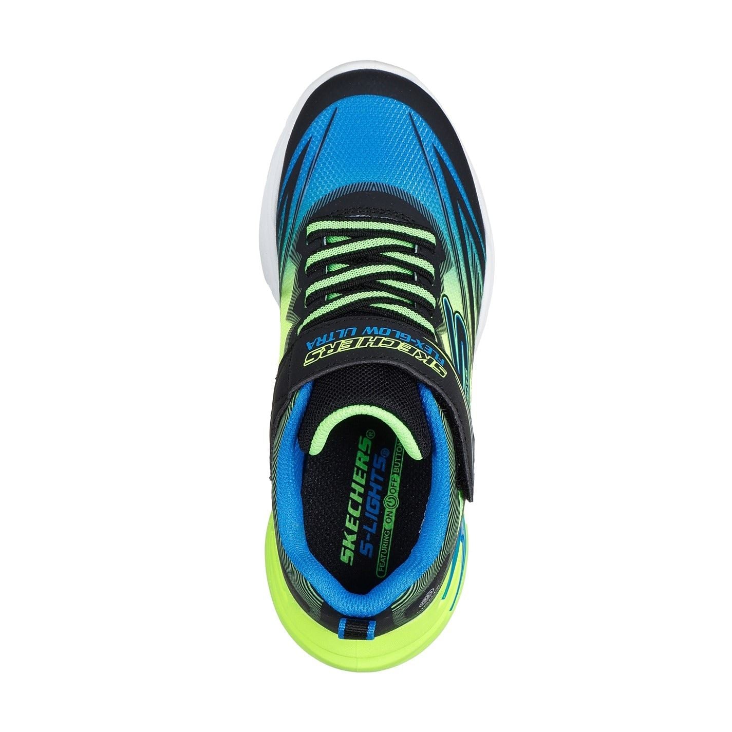 Skechers Lighted Gore  And  Strap Sneaker W Mids Light Up Trainers Boys