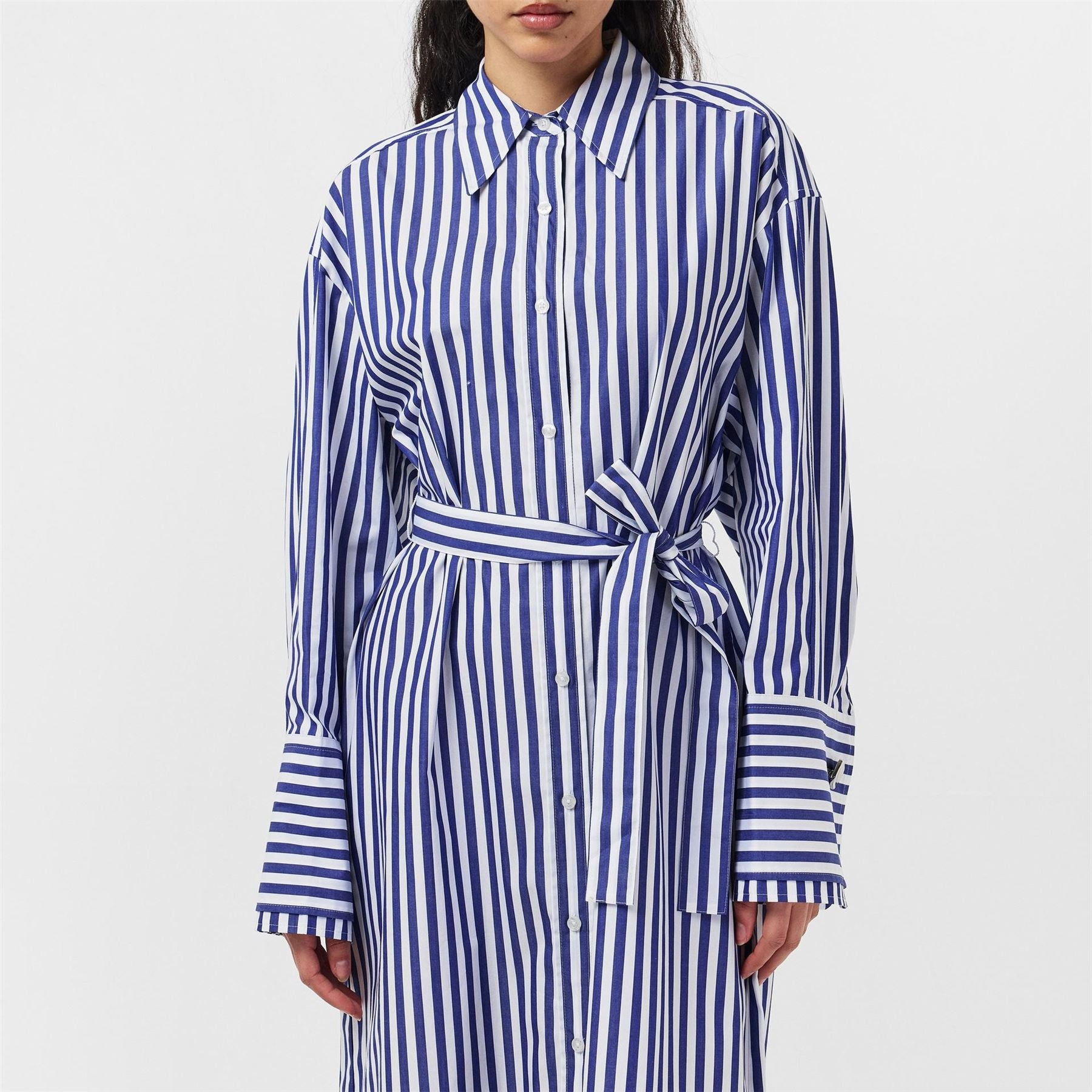 Hugo Collared Neck Midi Dress