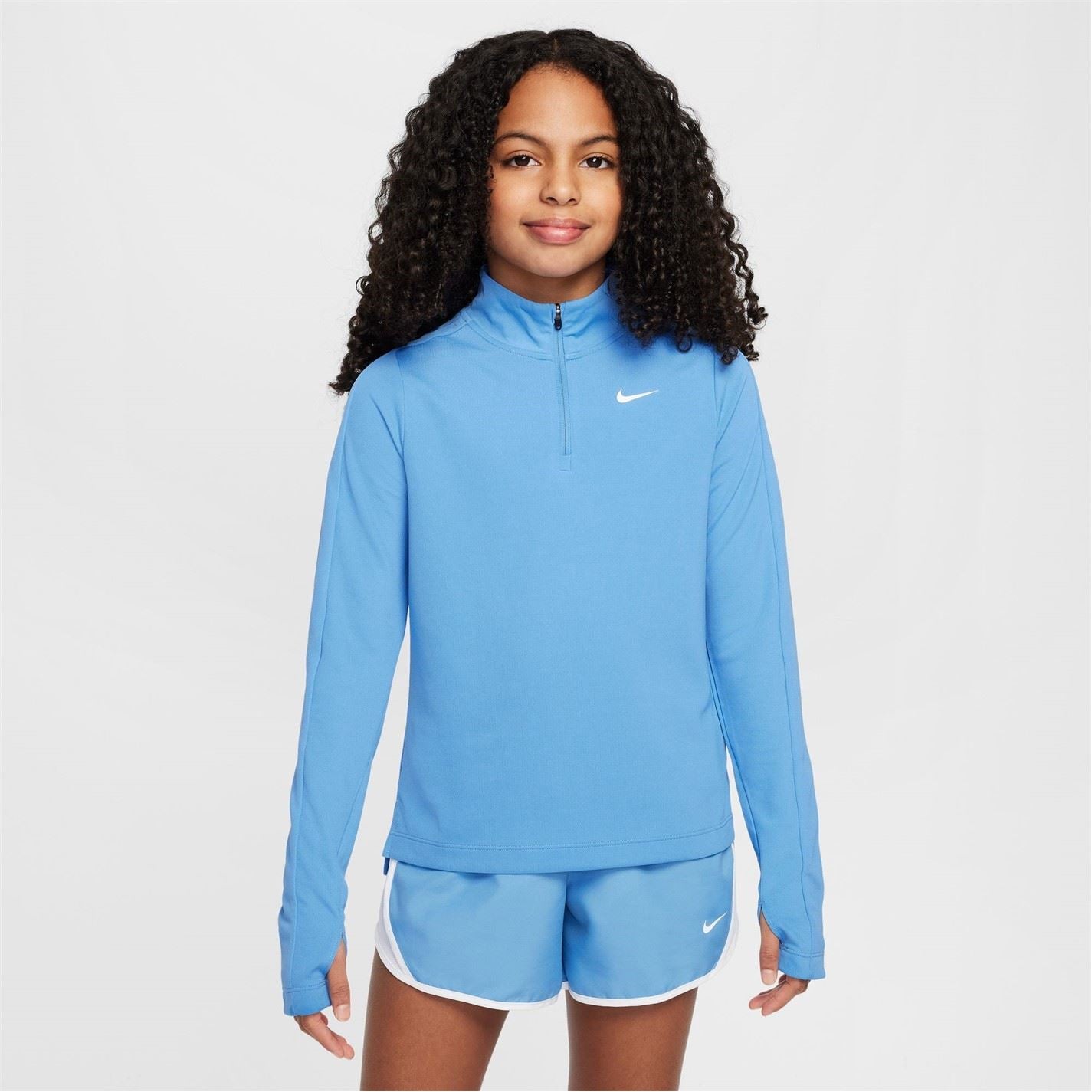 Nike Older Girls Dri Fit Long Sleeve Half Zip