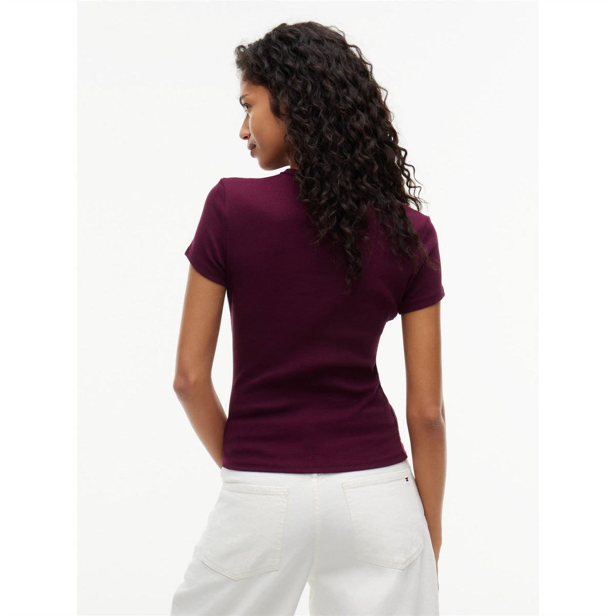 Tommy Jeans Slim Essential Rib Short Sleeve T-Shirt