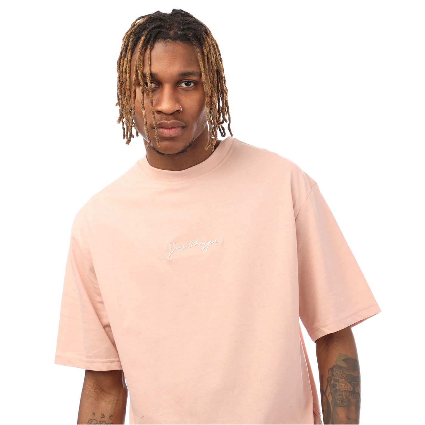 Hype Oversize Fit Signature Print T-Shirt