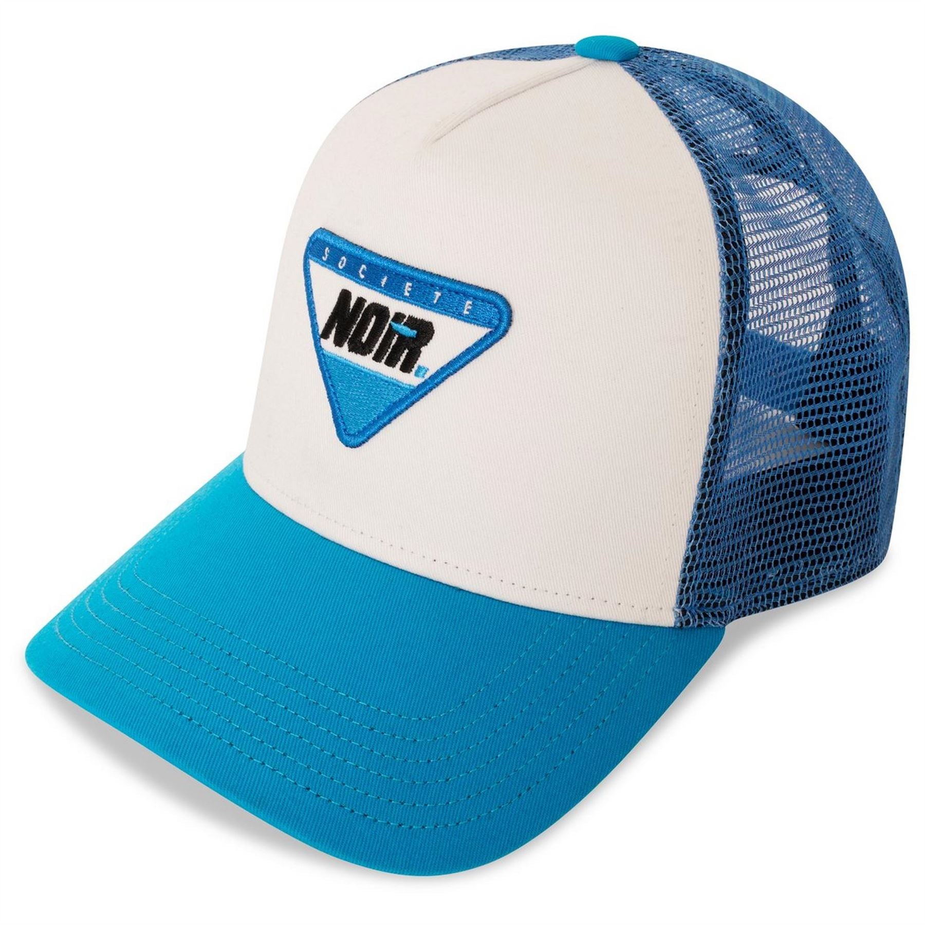 Societe Noir Color Block Mesh Base Ball Cap with Logo