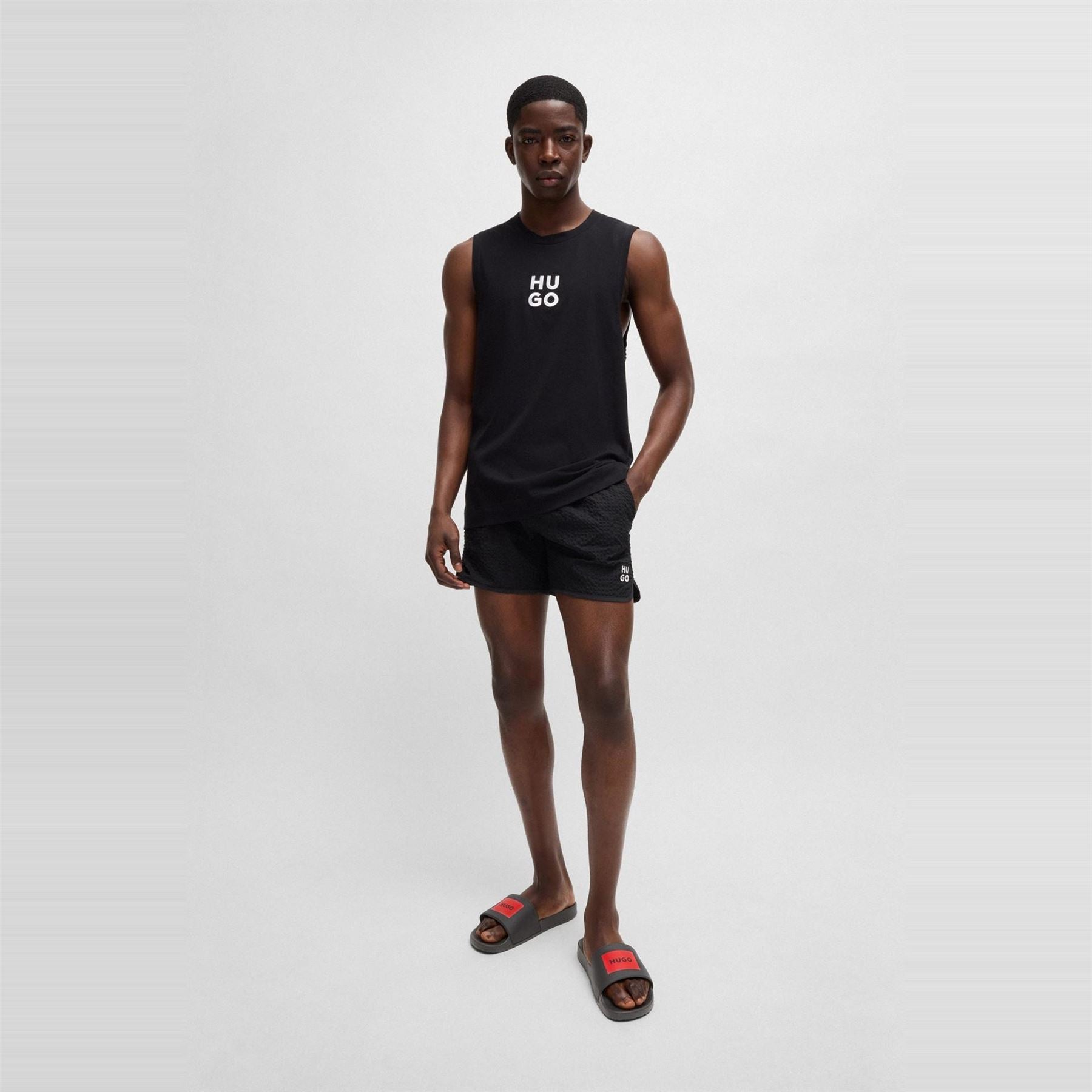 Hugo Iconic Sliders With Logo Detail