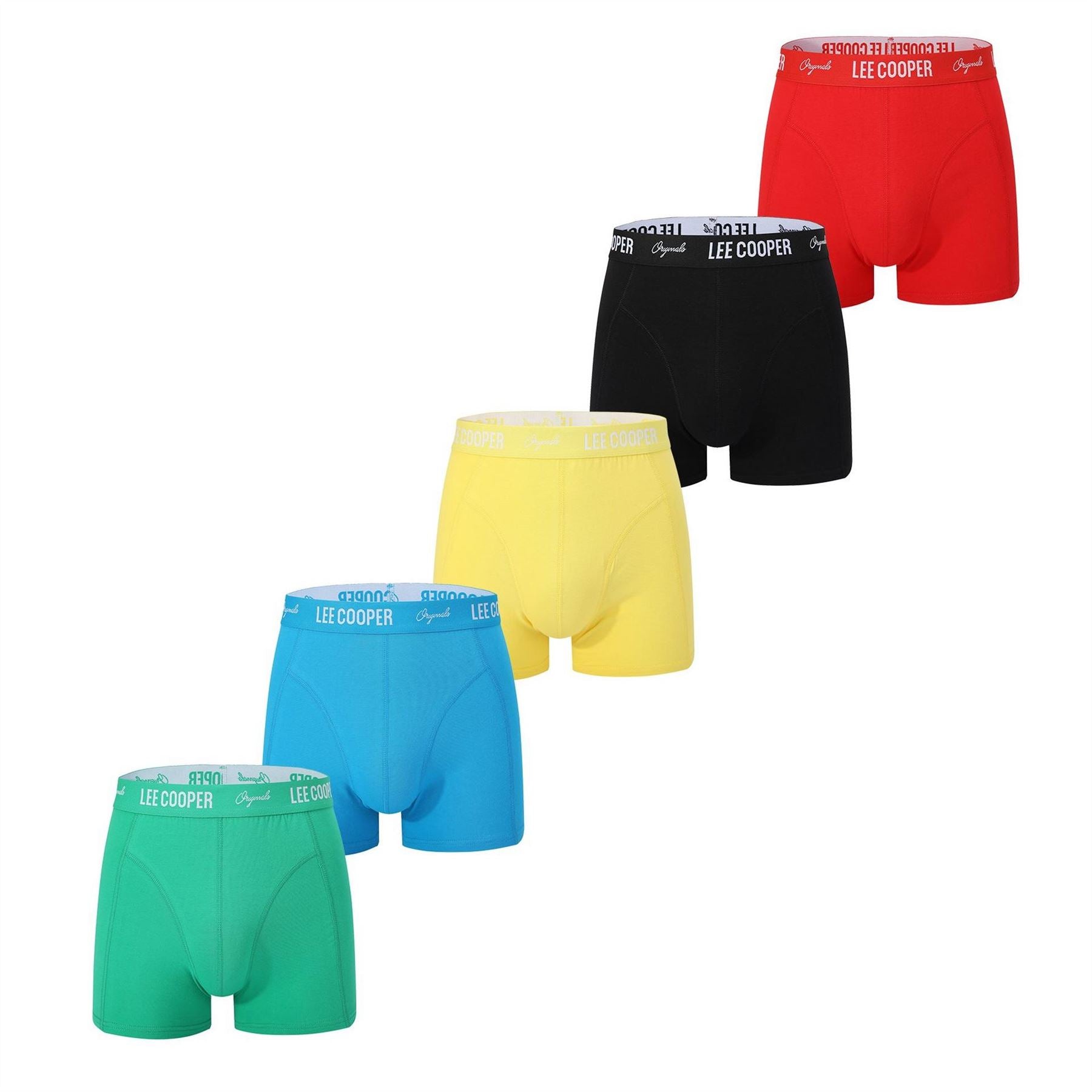 Lee Cooper Mens Cooper Essential Boxer Trunk 5 Pack