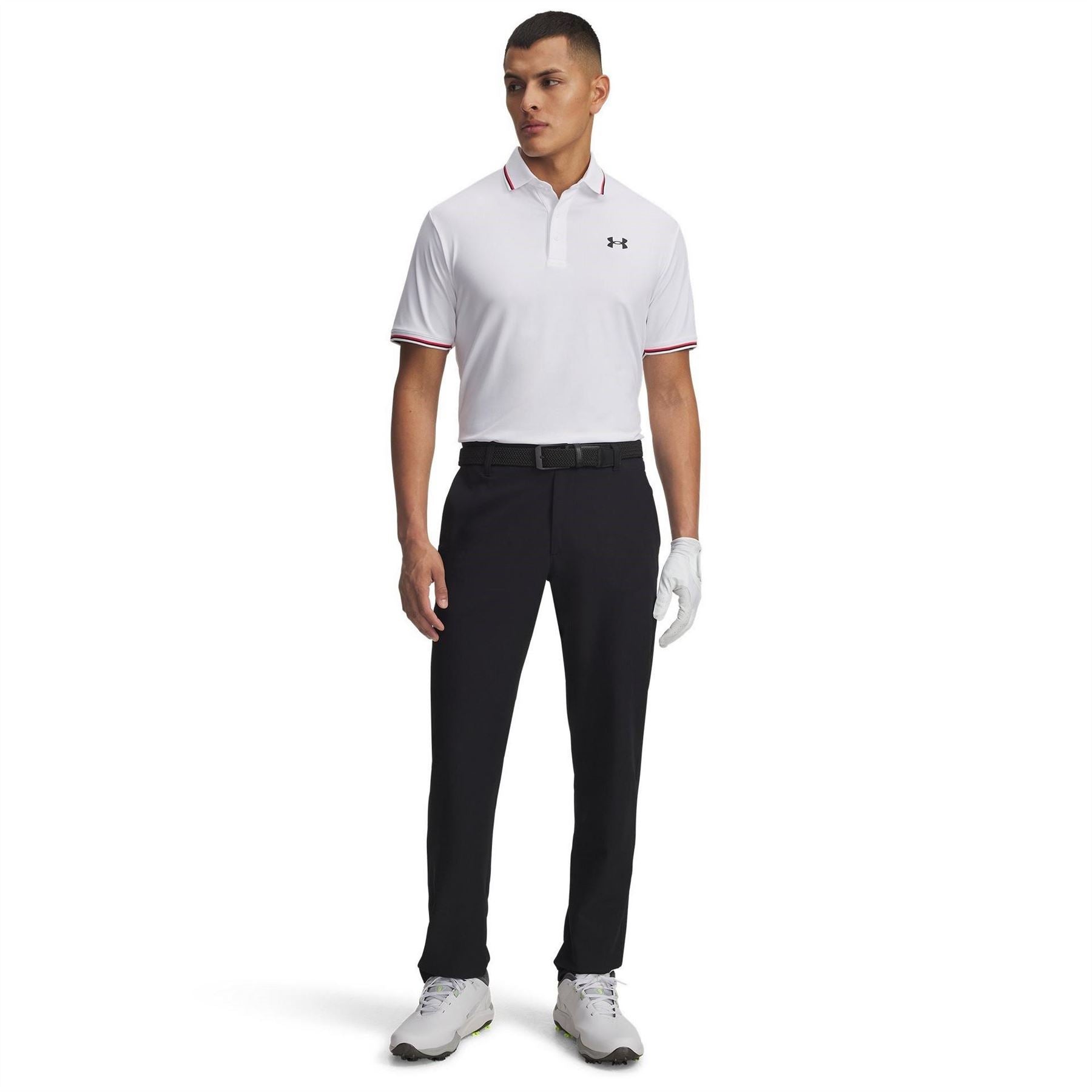 Under Armour Ribbed Collared Short Sleeve Polo Shirt
