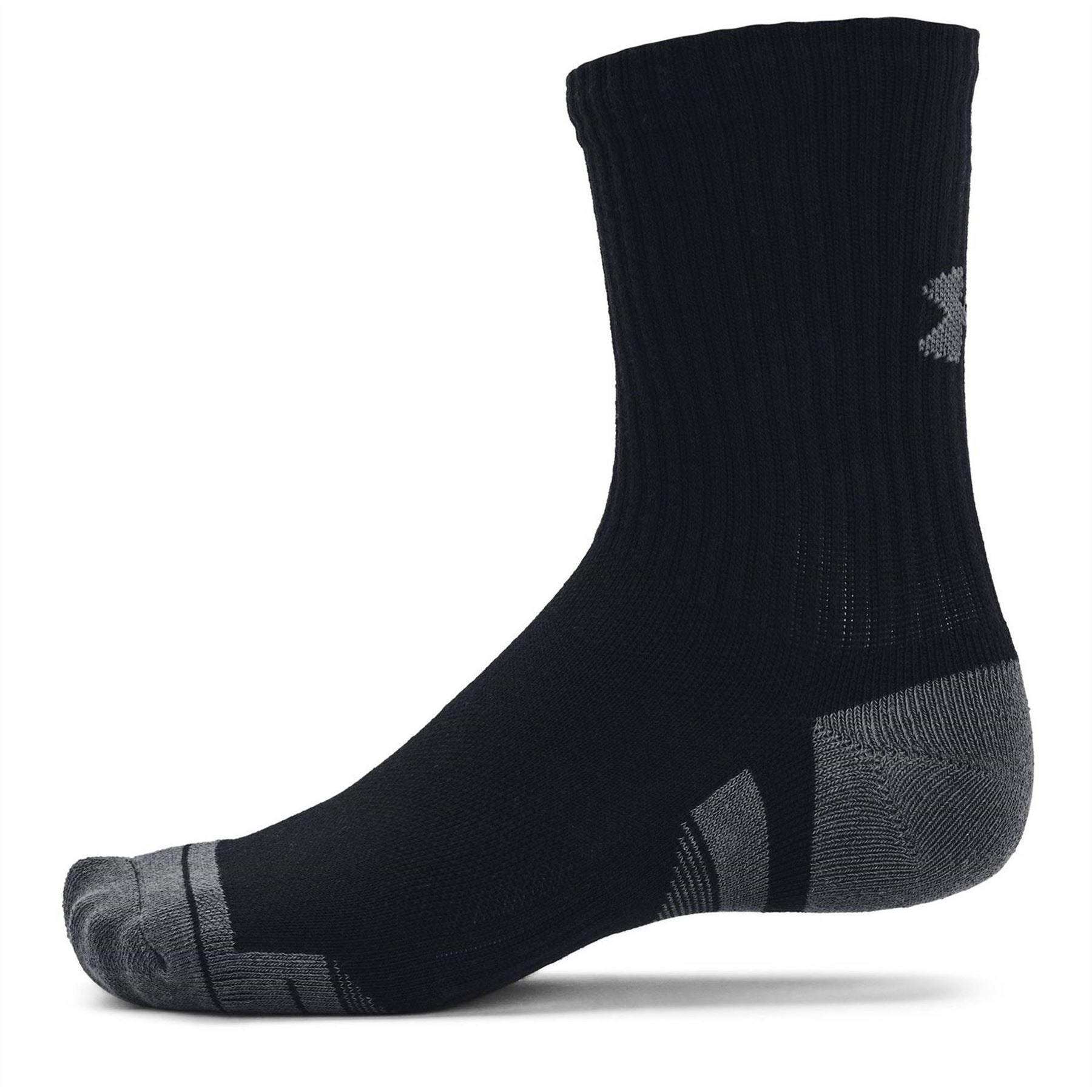 Under Armour Adults Performance Cotton Mid Trainers Sock