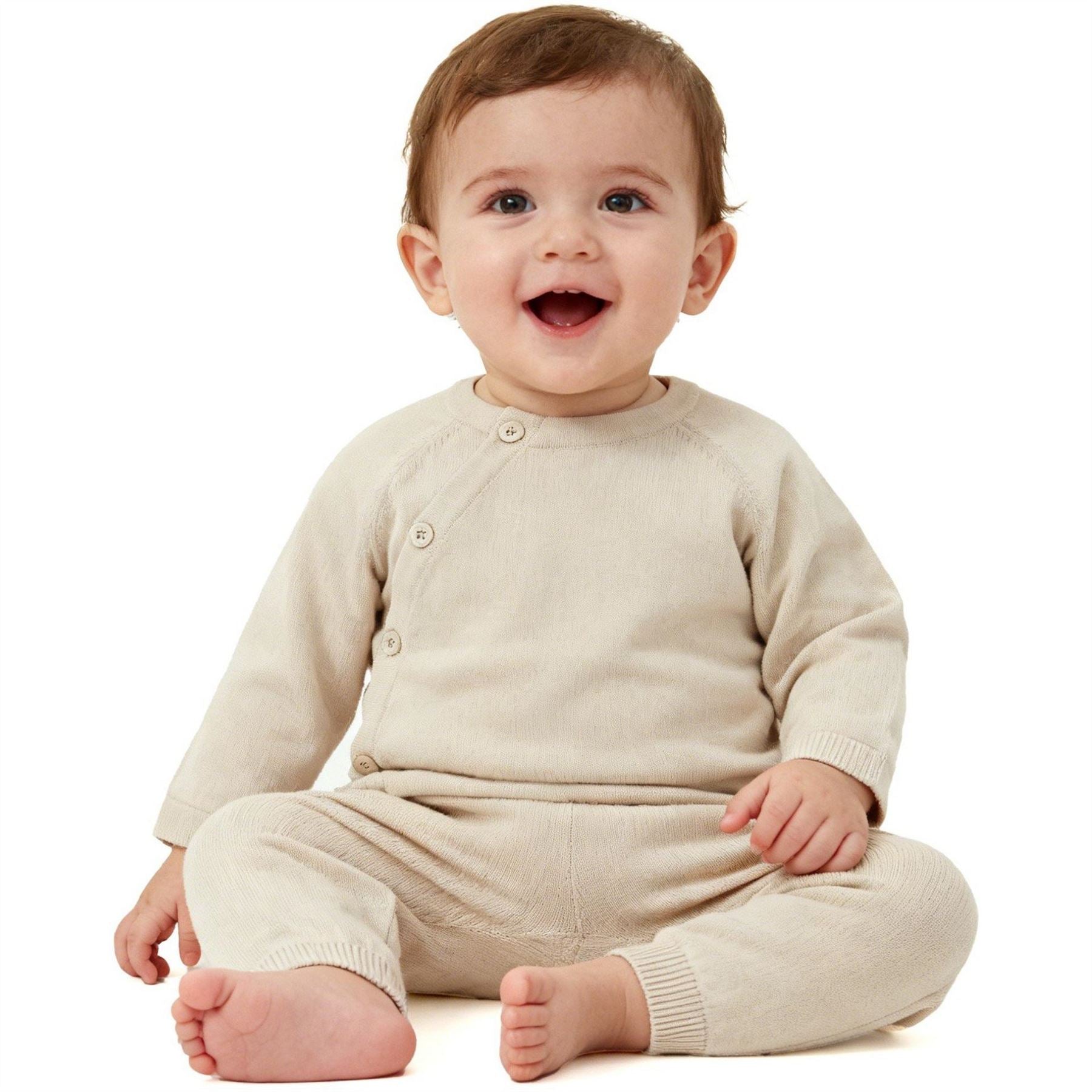 Pretty Green Cotton Long Sleeve Crew Neck Pyjama Set