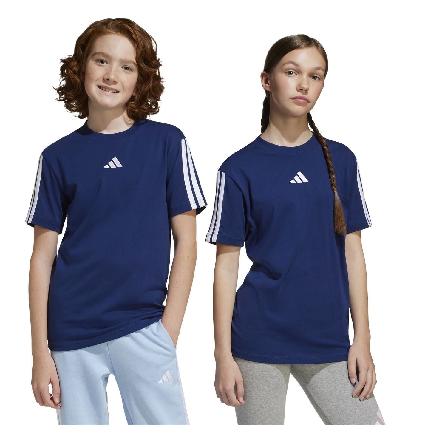 adidas 3 Stripe Essentials T-Shirt Junior