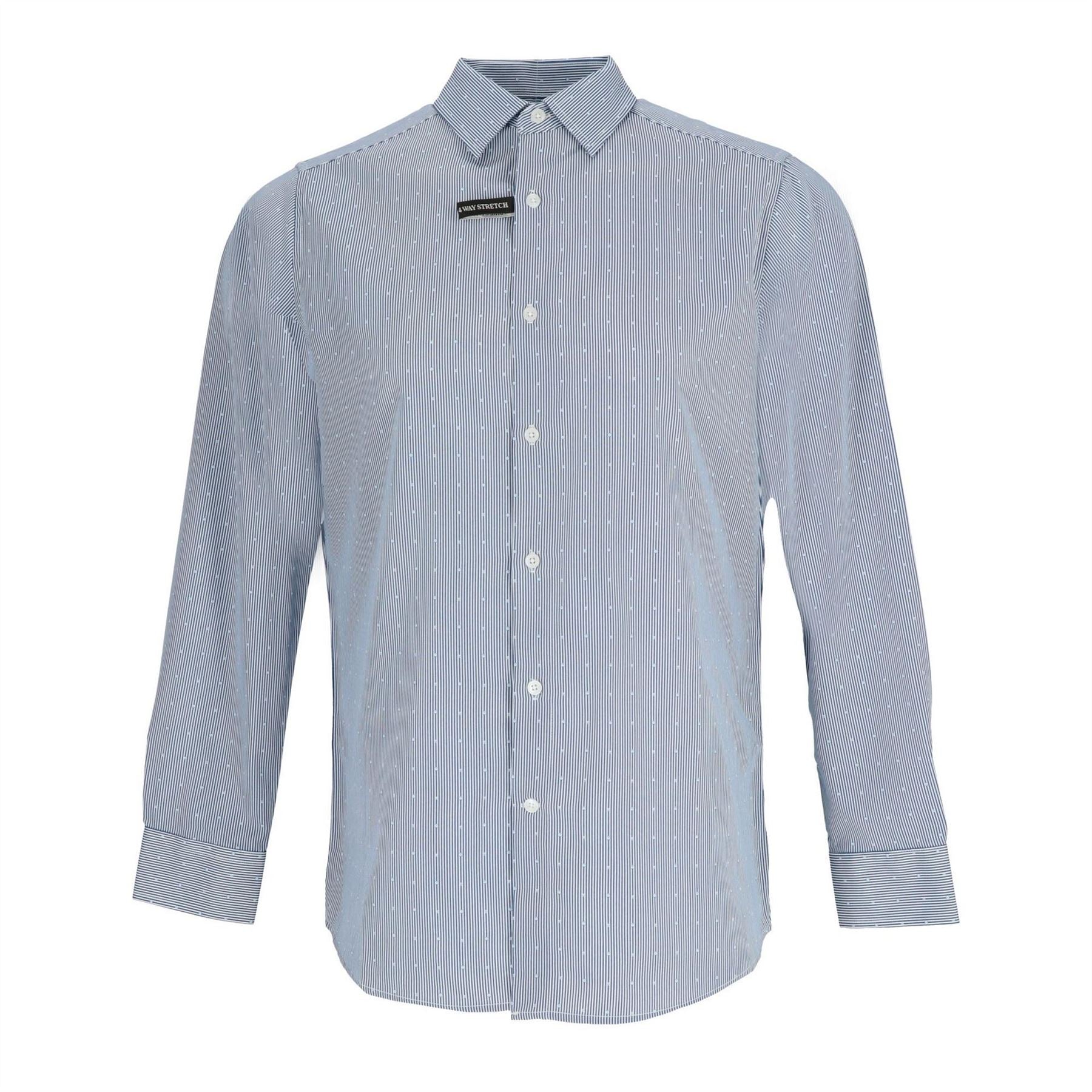 Scotch and Soda Pattern Collared Neck Long Sleeve Shirt