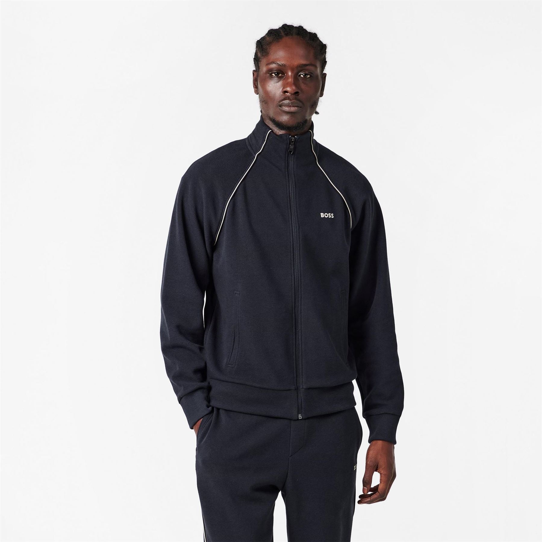 Boss Green Woven Tracksuit 2 Piece Set With Piping  And  Logo Detail