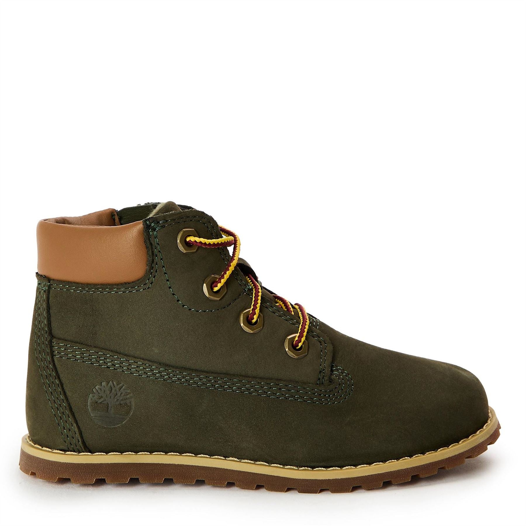 Timberland Kids Mid Lace With Zip Boot Flat Ankle Boots
