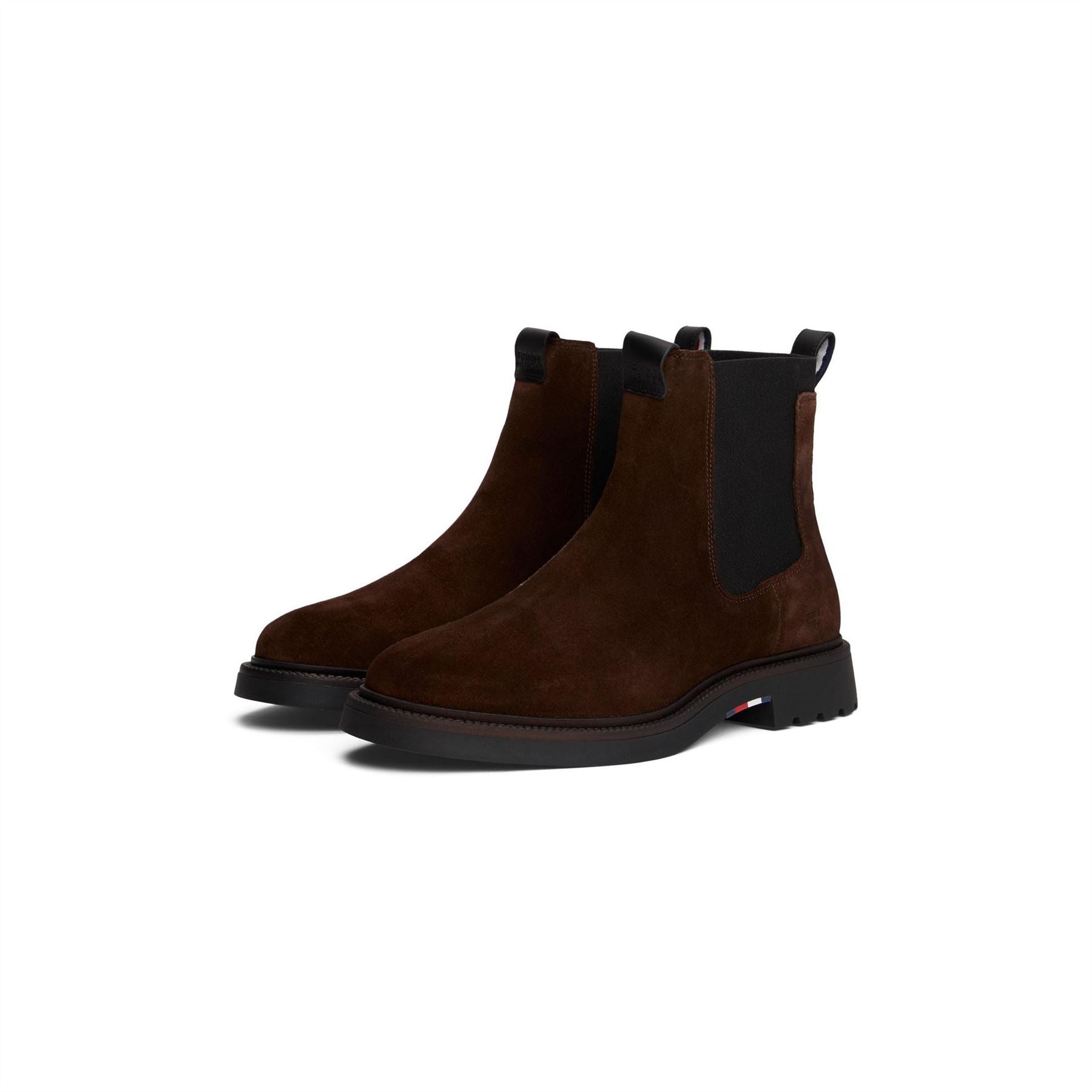 Tommy Hilfiger Suede Chelsea Block Heel Boots