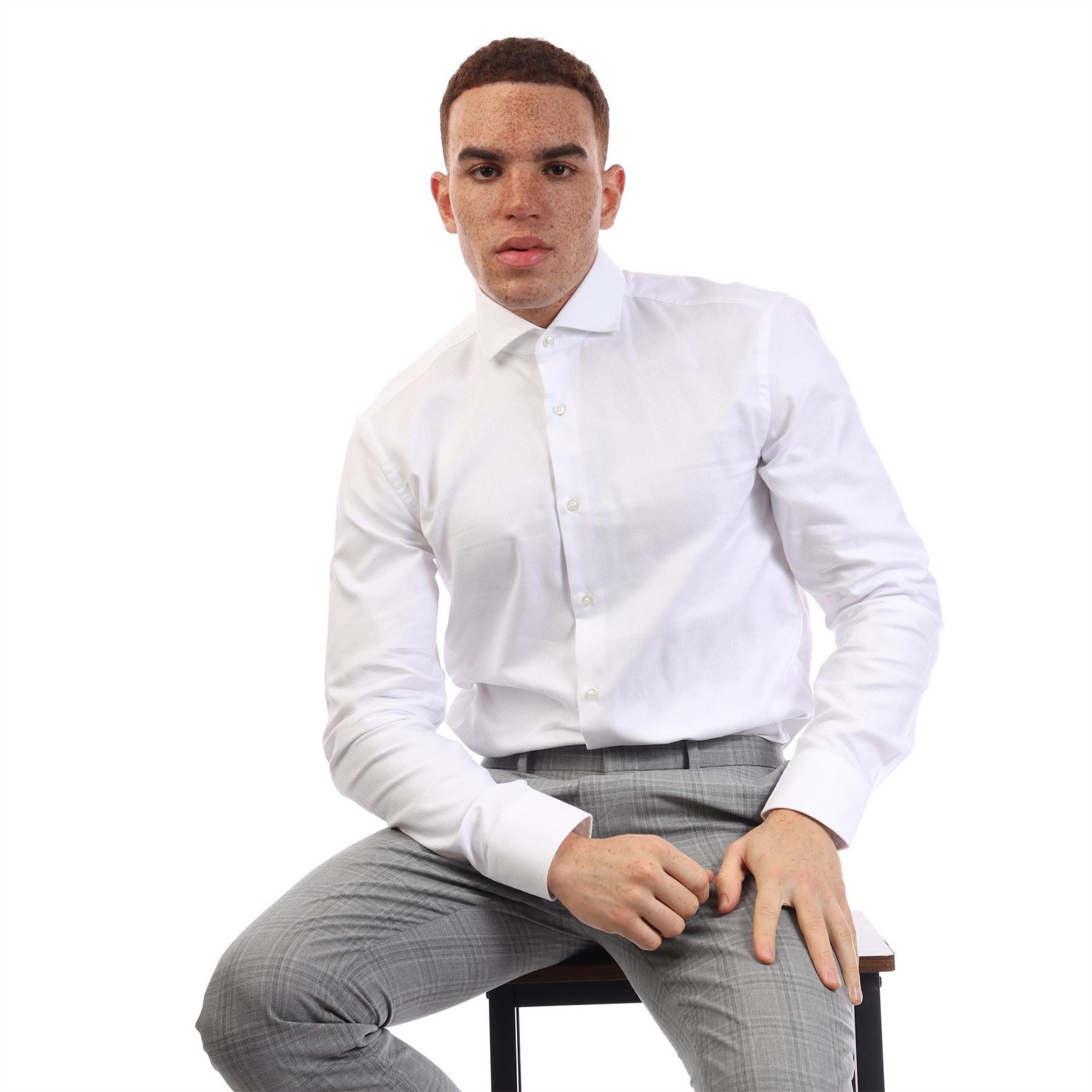 Boss H Hank Spread Long Sleeve Oxford Shirt