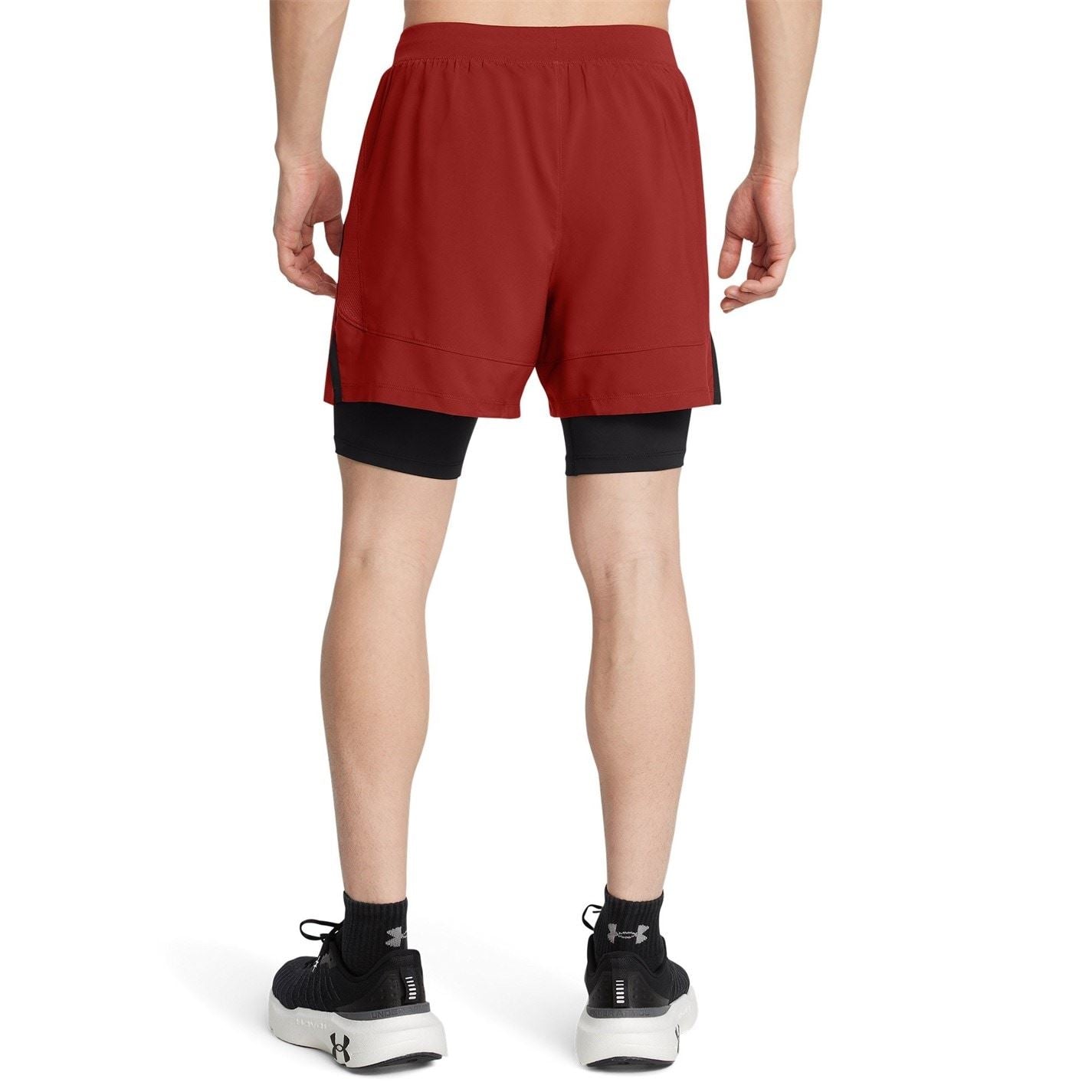 Under Armour Mens Armour Ua Launch 2 In 1 7 Shorts