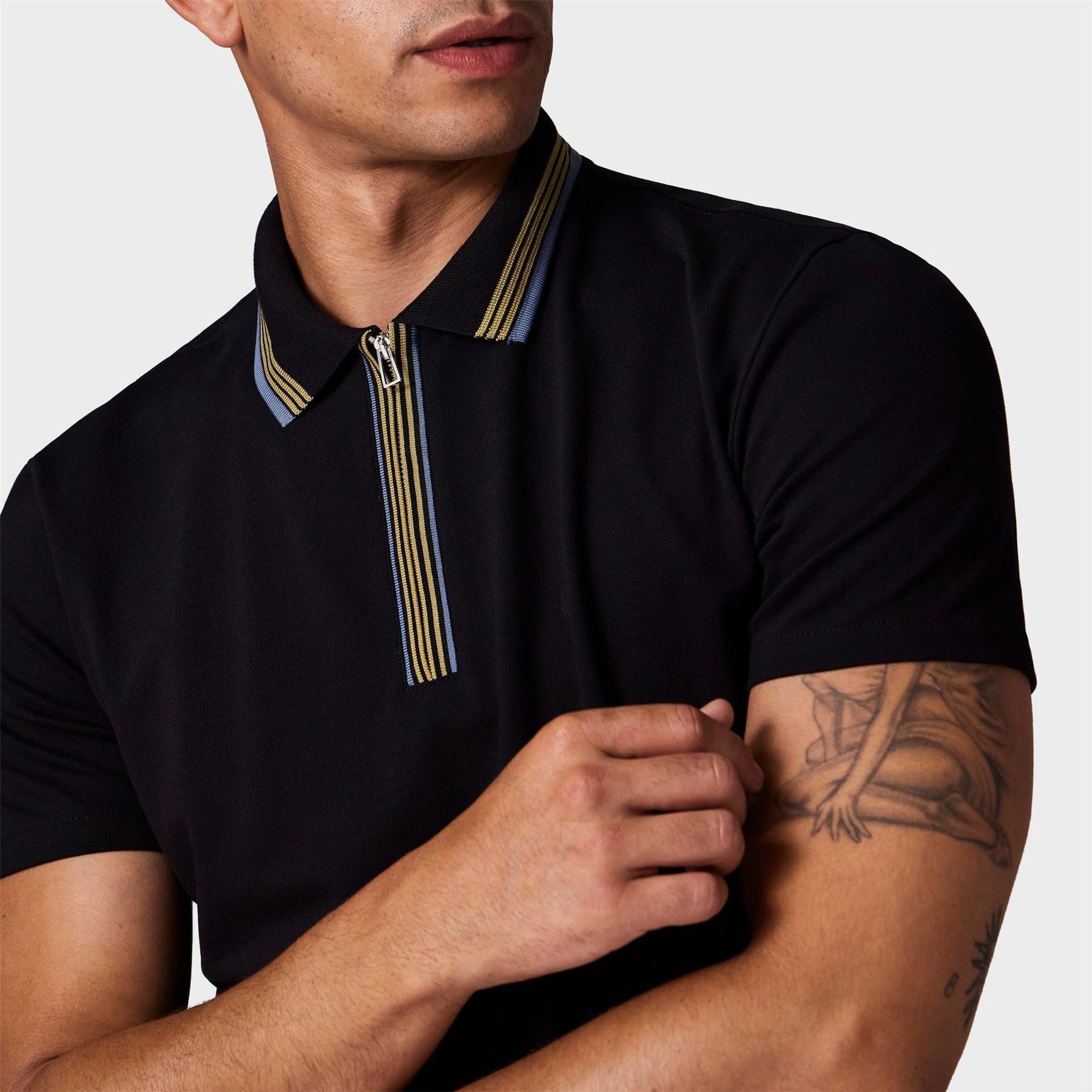 PS Paul Smith Zipped Short Sleeve Polo Shirt