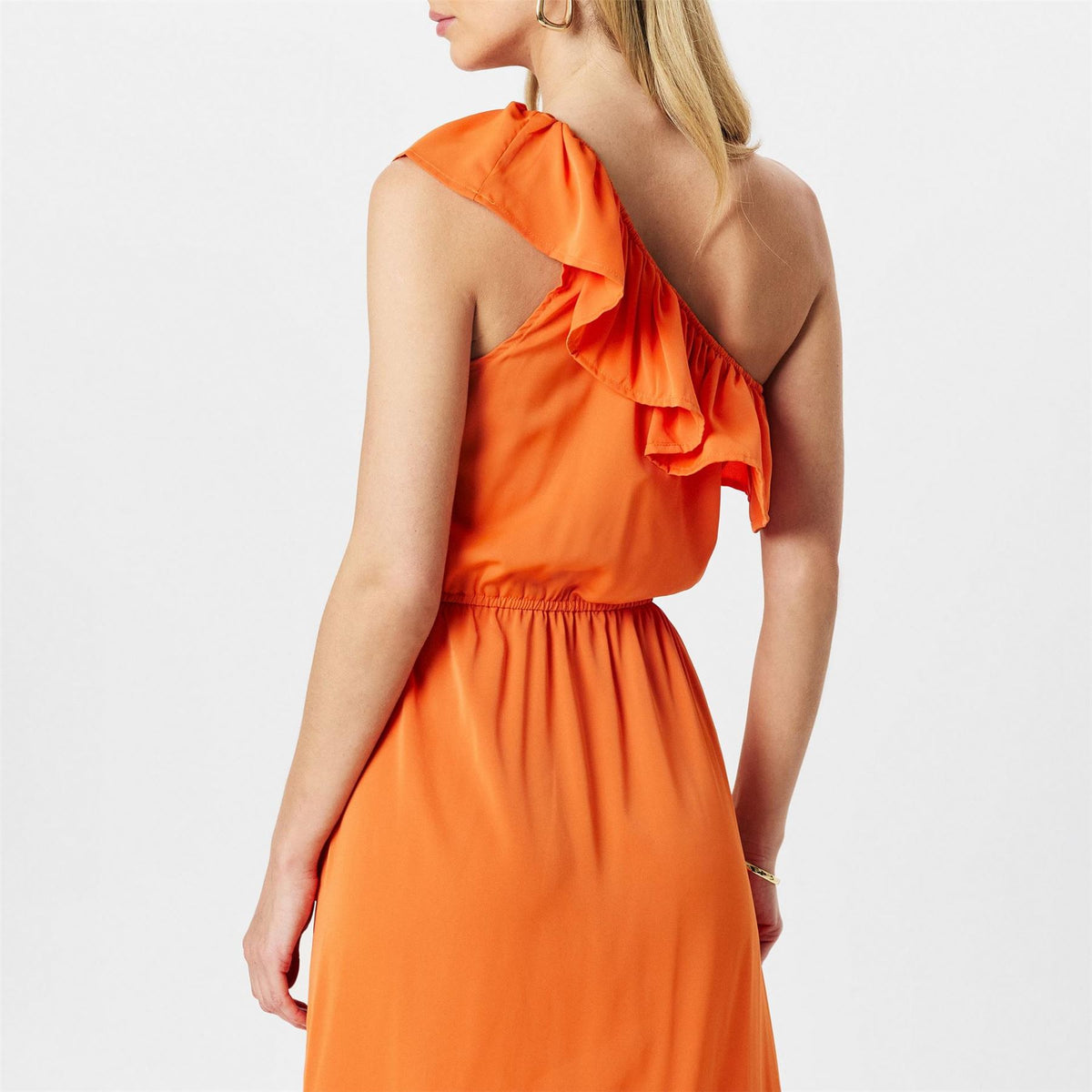 AX Paris Shoulder Frill Detail Dipped Hem Dress