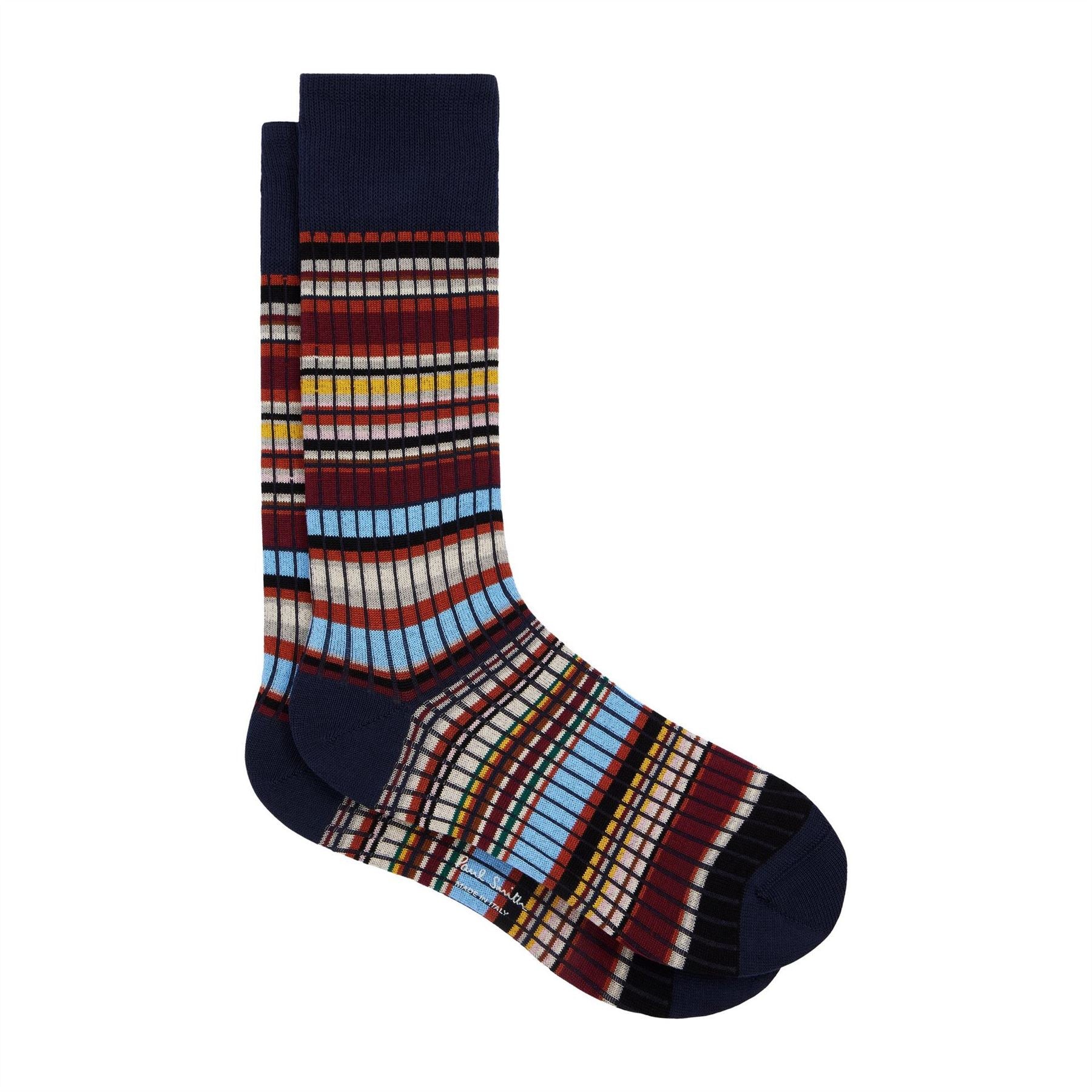 Paul Smith Ribbed Signature Stripe Crew Socks