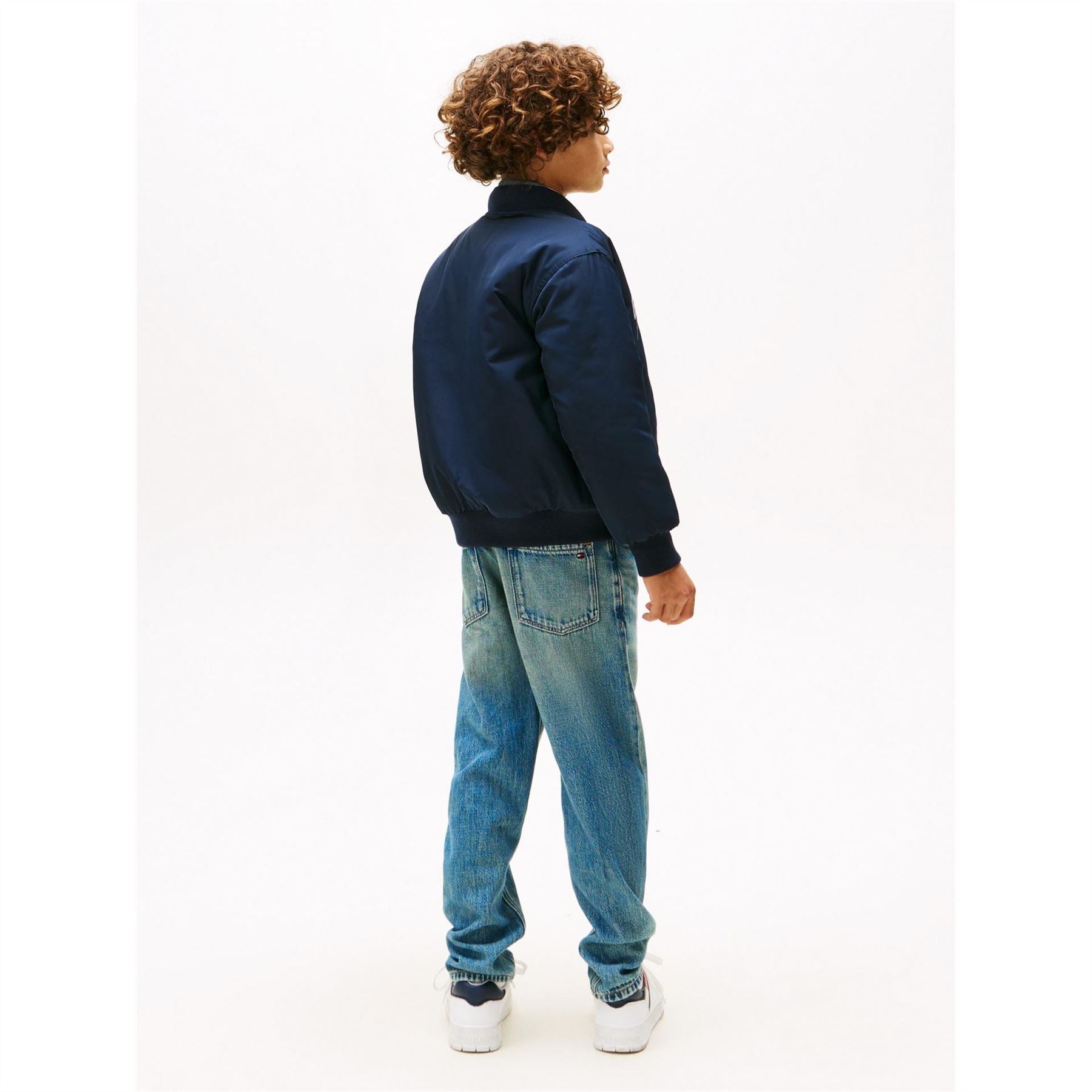 Tommy Hilfiger Varsity Stripe Patterned Ribbed Cuff Bomber Jacket