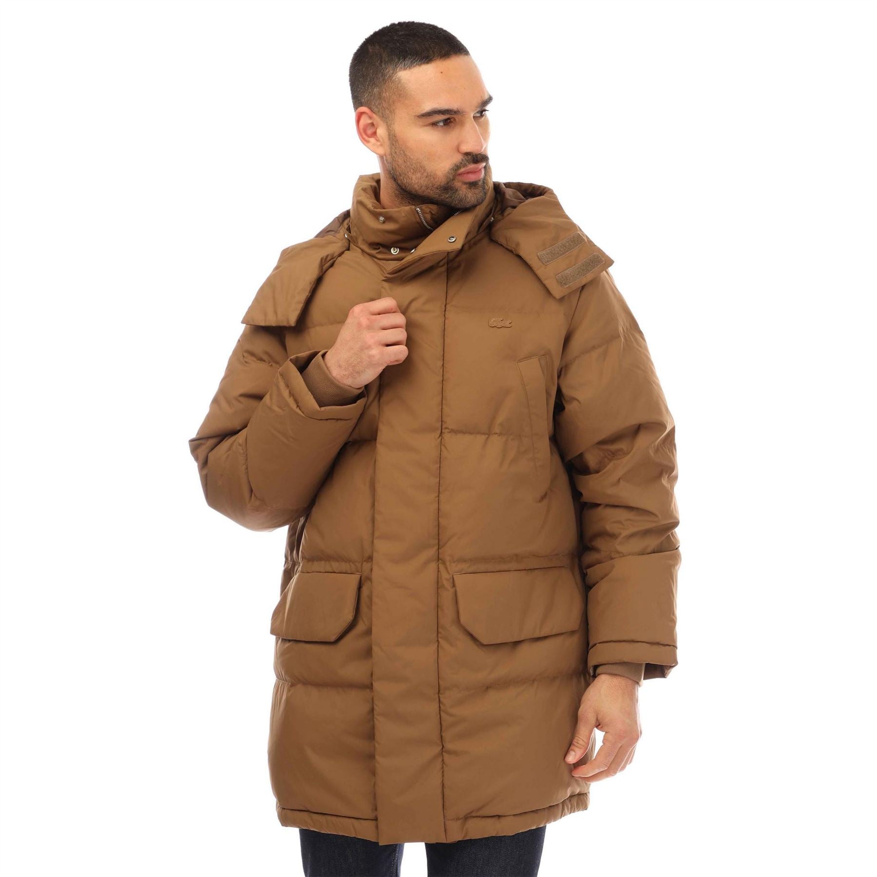 Lacoste Long Detachable Hood Long Sleeve Puffer Jacket