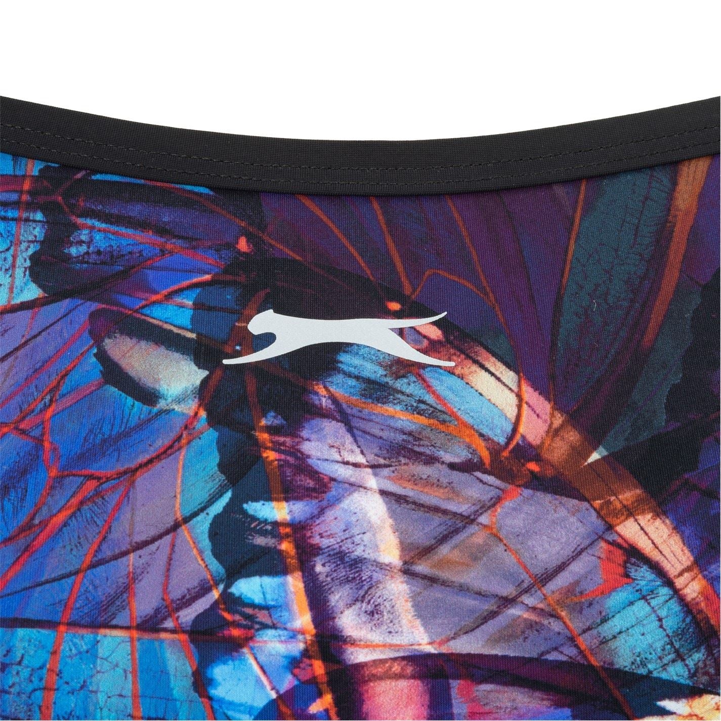 Slazenger Floral Patterned Tie Back One-Piece Swimsuit