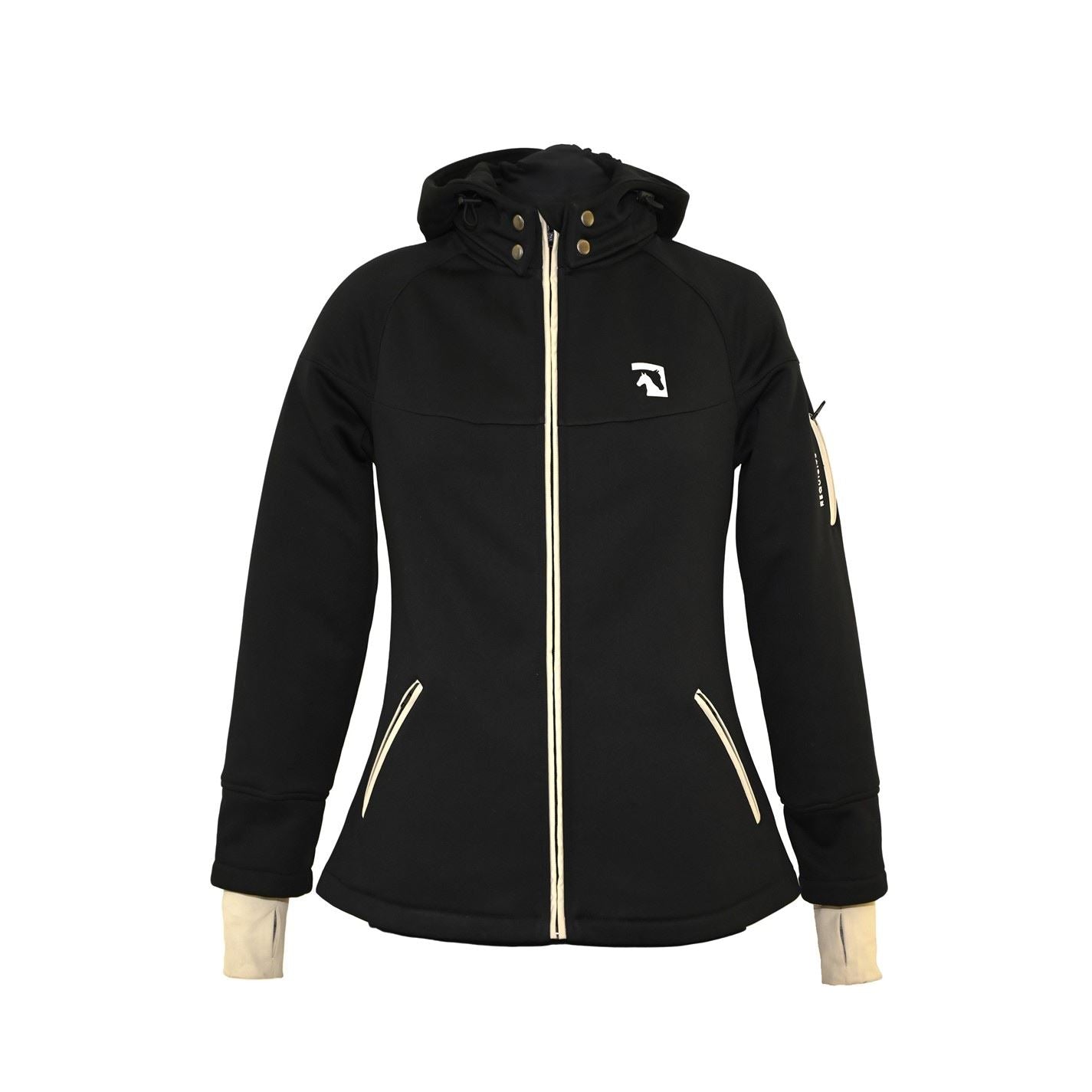 Requisite Essential Wind Resistant Softshell Detachable Hood Long Sleeve Equestrian Jacket