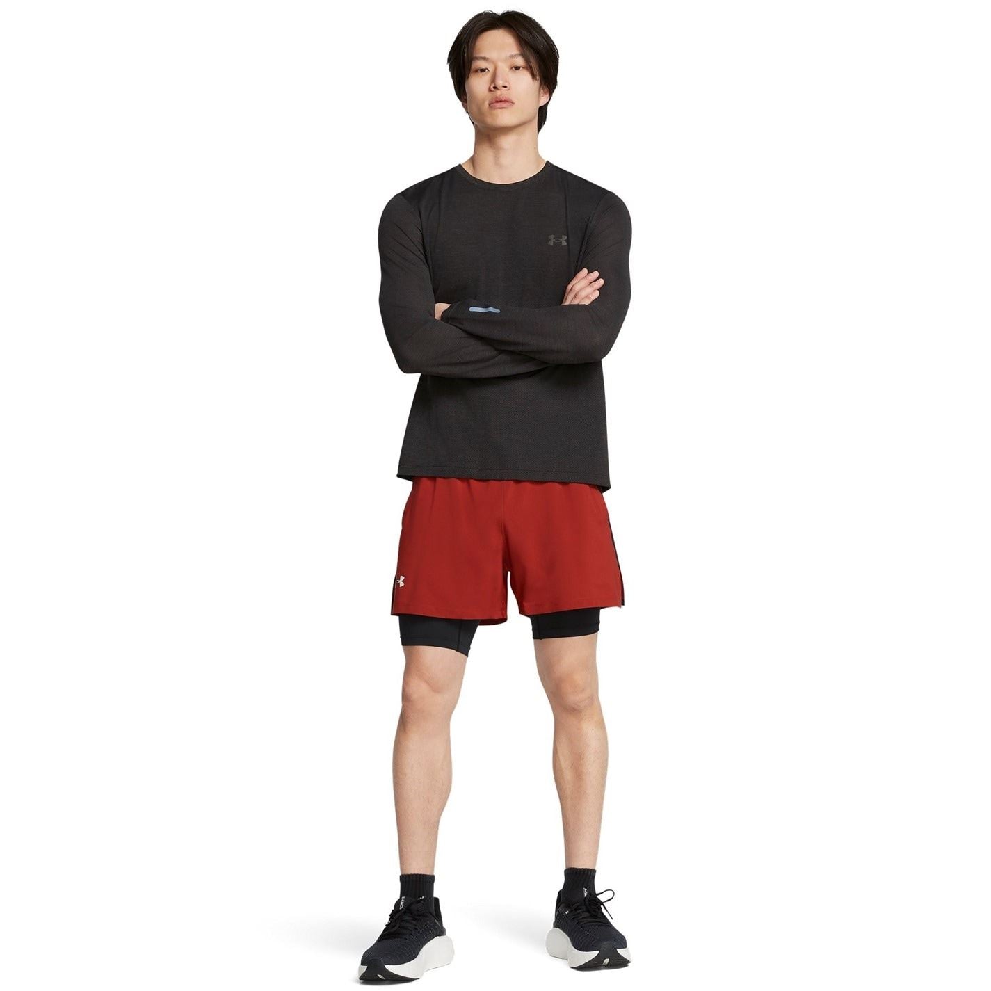 Under Armour Mens Armour Ua Launch 2 In 1 7 Shorts