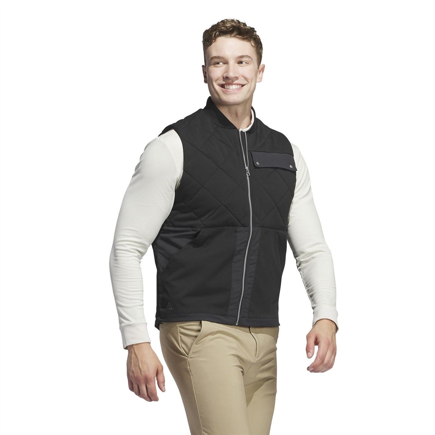 adidas Mens Go To Quilted Dwr Full Zip Vest