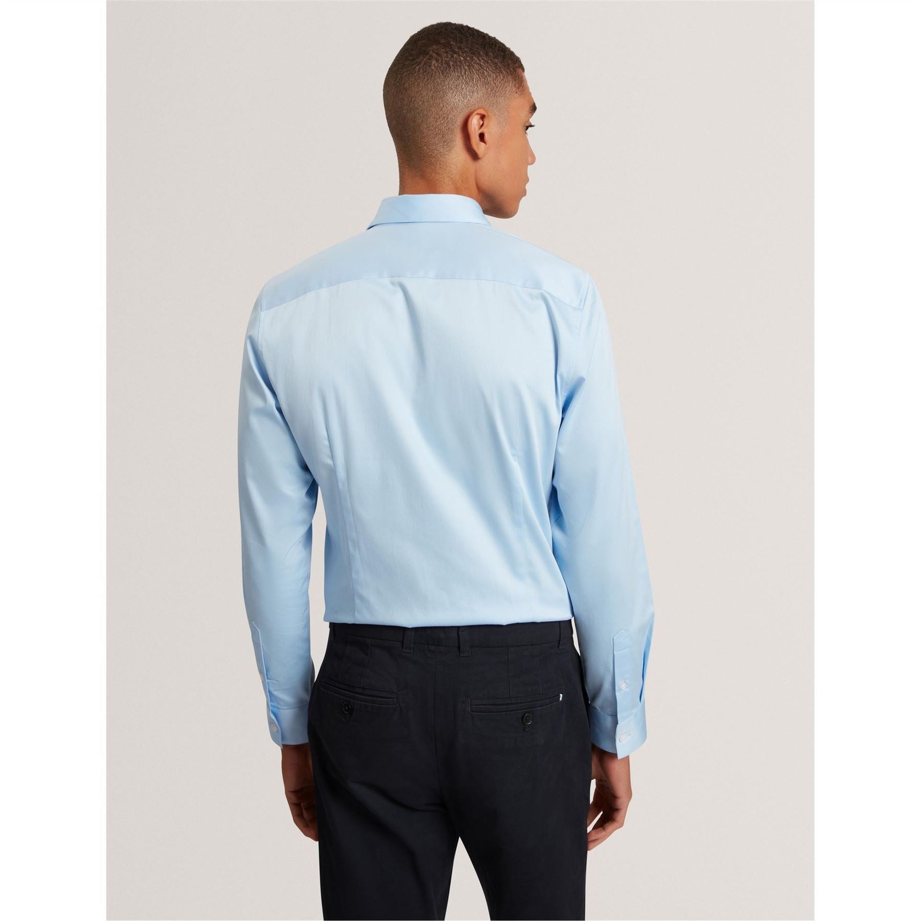 Ted Baker Collared Neck Long Sleeve Point Collar Shirt