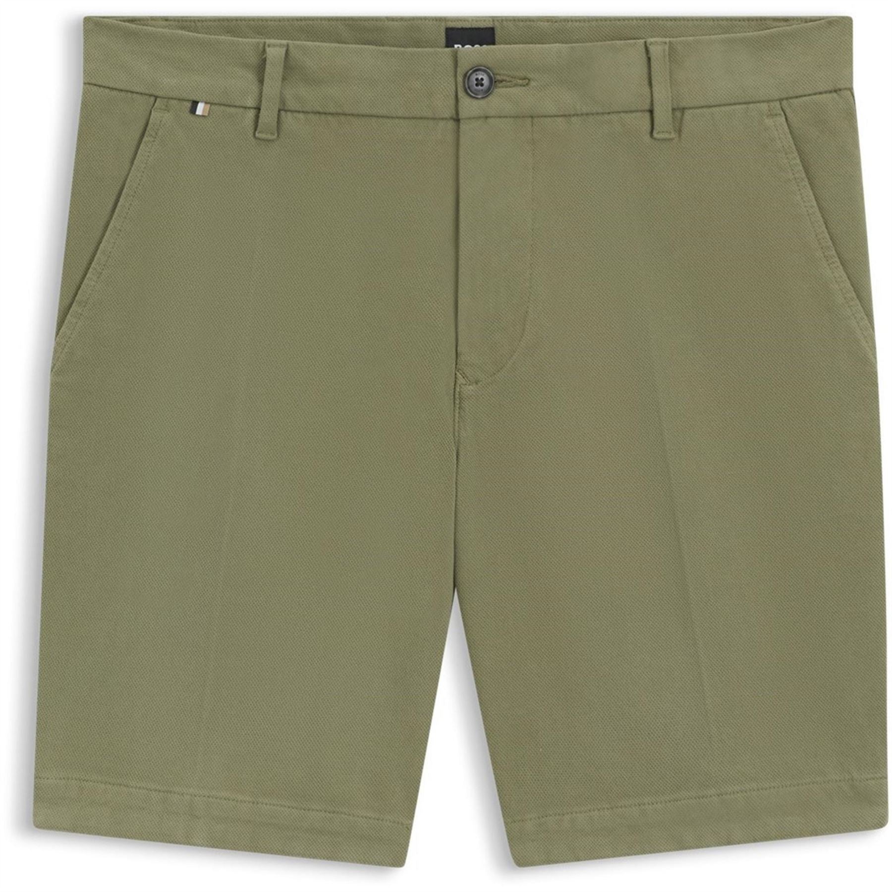 Boss Solid Patterned Slice Chino Shorts