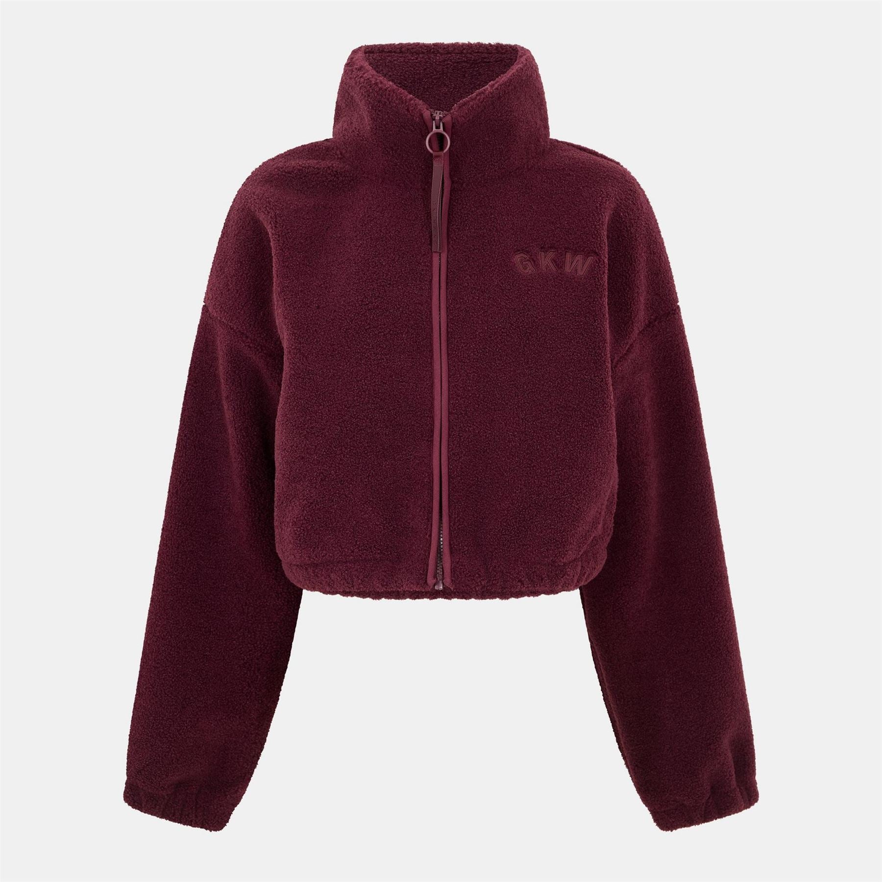 Gym King Borg Solid Patterned Full Zipper Teddy Jacket with Zipped Pocket