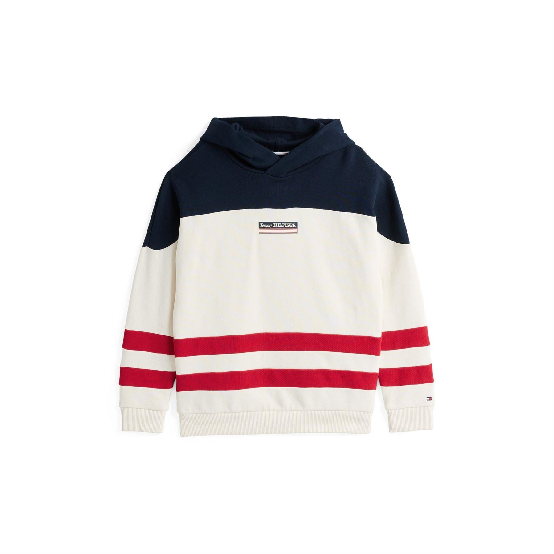 Tommy Hilfiger Regular Fit Striped Hooded Sweatshirt
