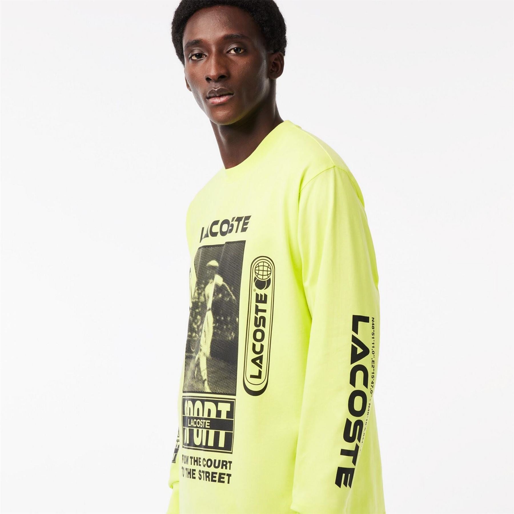 Lacoste Regular Fit Lacoste Lettering Long Sleeve T-Shirt