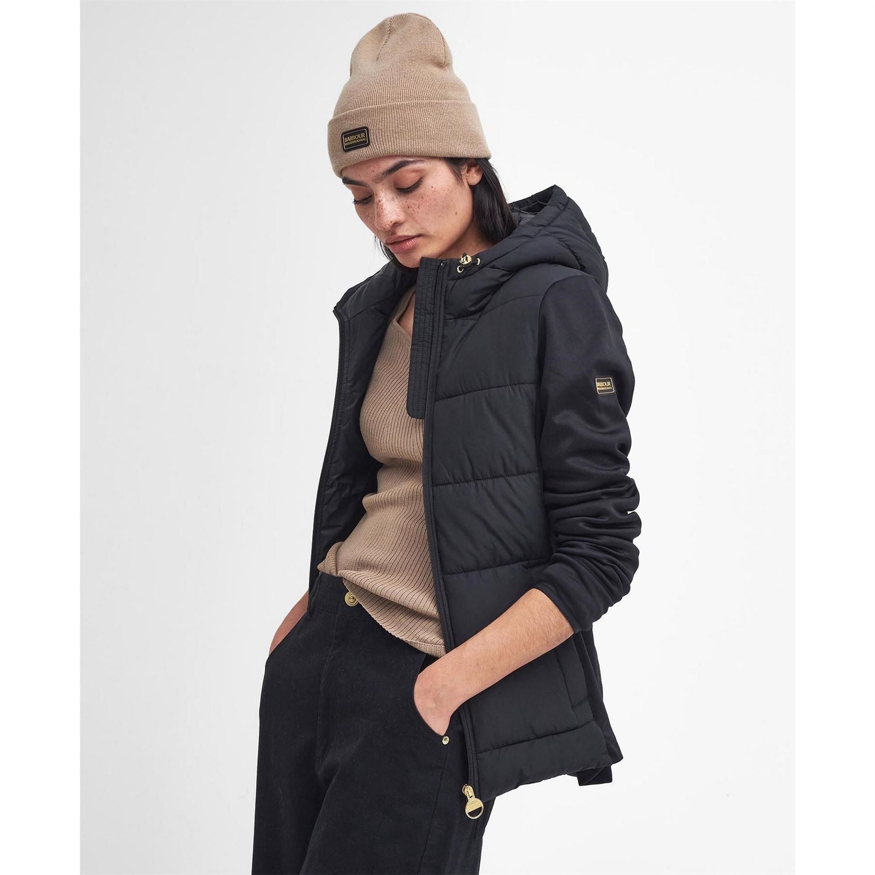 Barbour International Bondar Quilted Hooded Hybrid Jacket