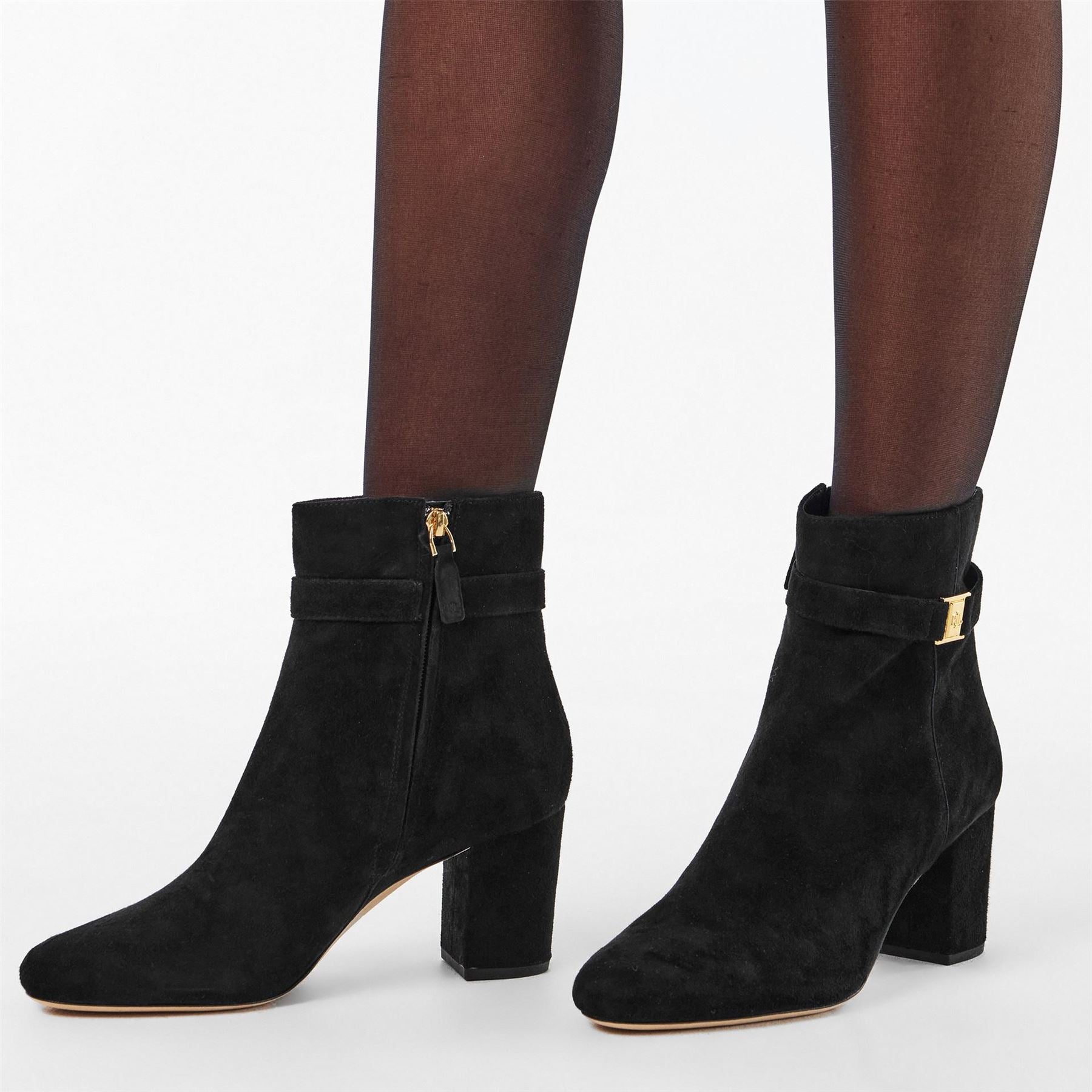 Lauren by Ralph Lauren Kellie Ankle Boots with High Block Heel