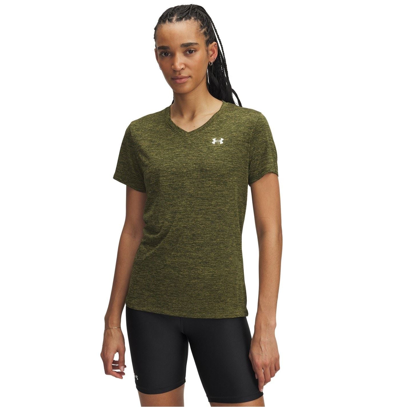 Under Armour Womens Armour Tech™ Twist V Neck Short Sleeve