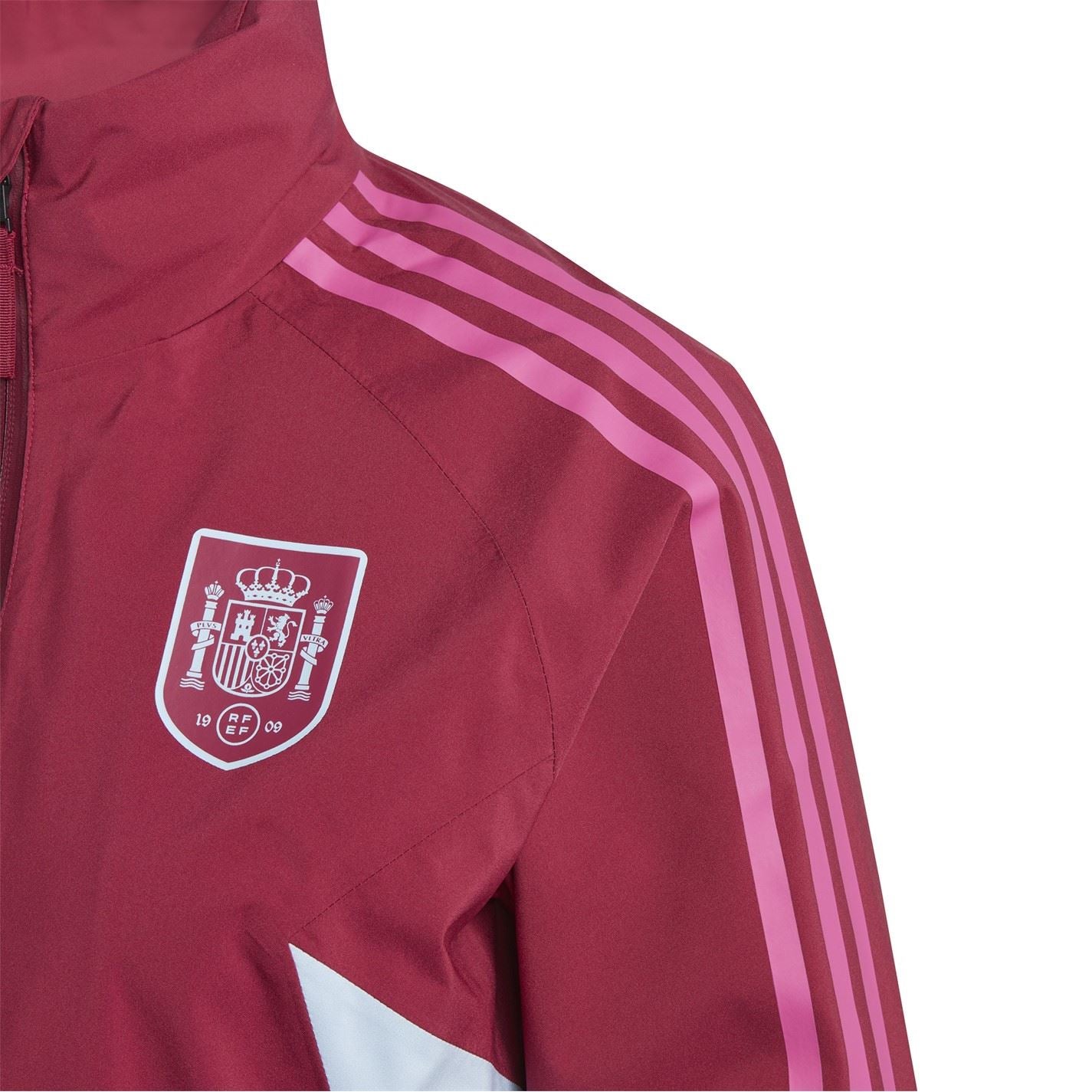 adidas Three Stripes Full Zipper Rain Coat with Side Stripes