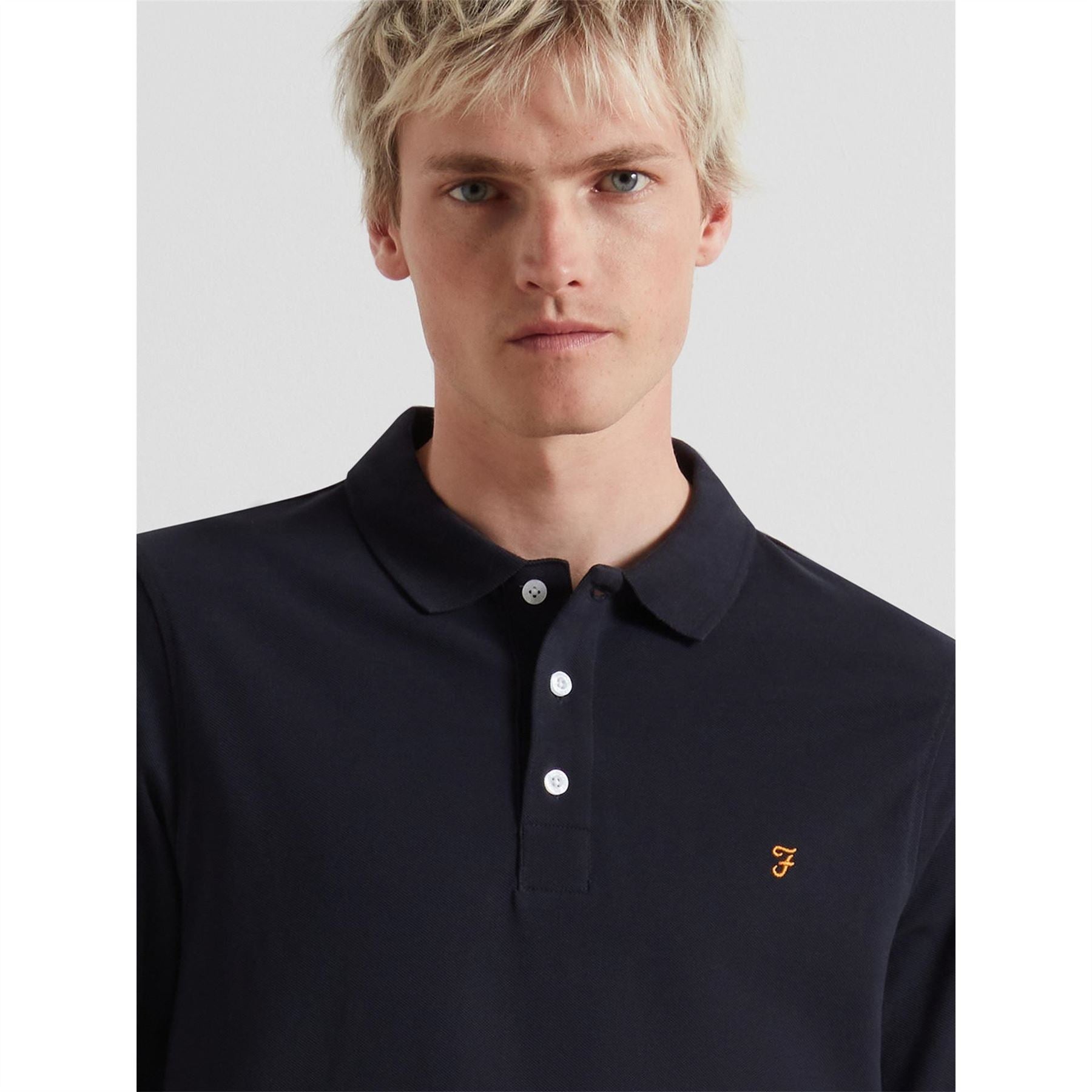Farah Long Sleeve Regular Fit Polo Shirt