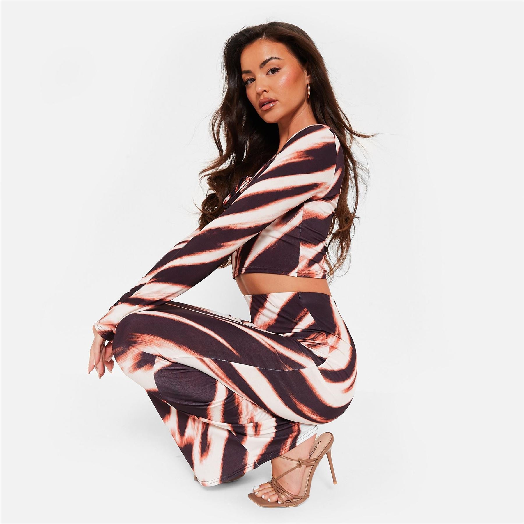 I Saw It First Printed Slinky Maxi Skirt Co Ord