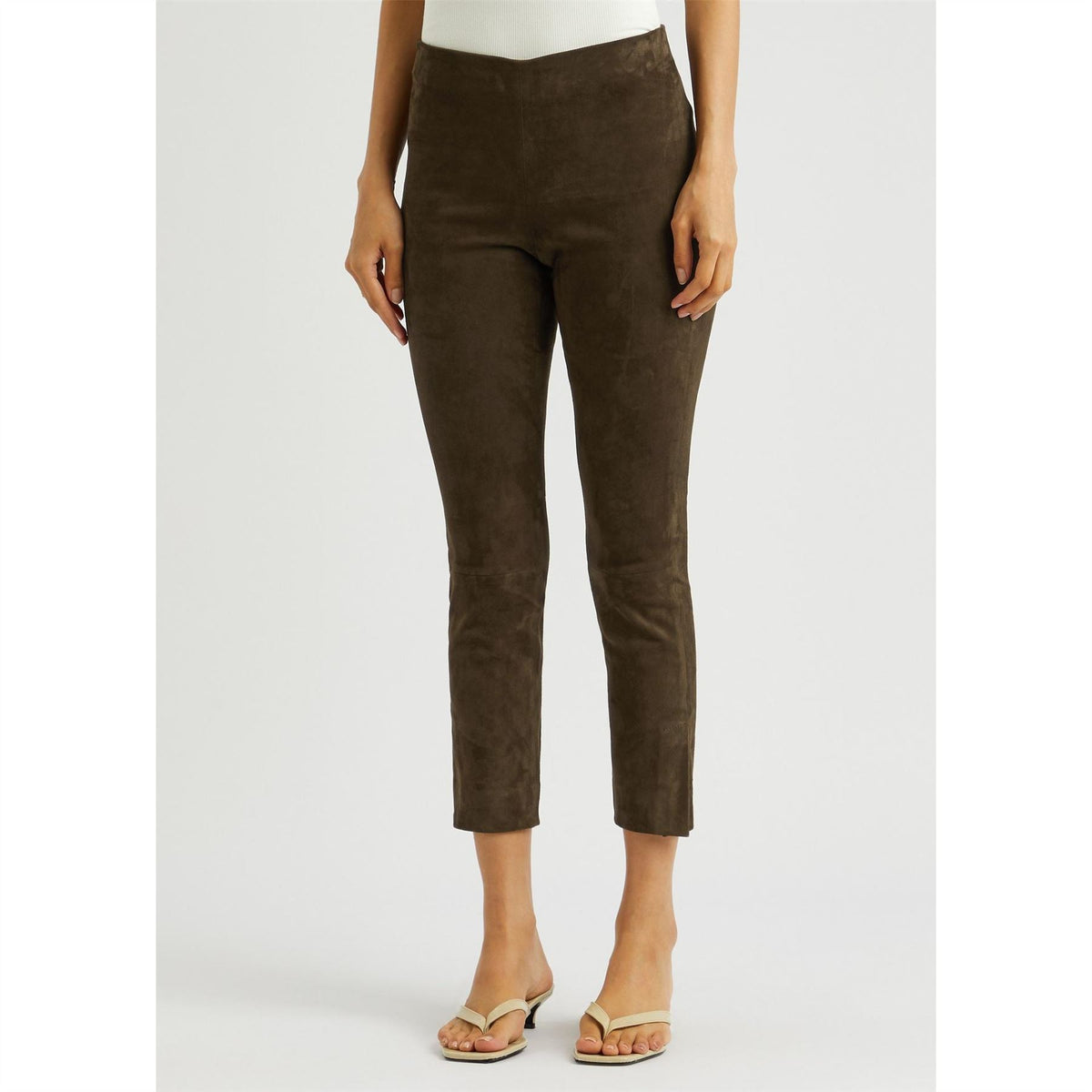 Vince Stretch Suede Split Hem Trou